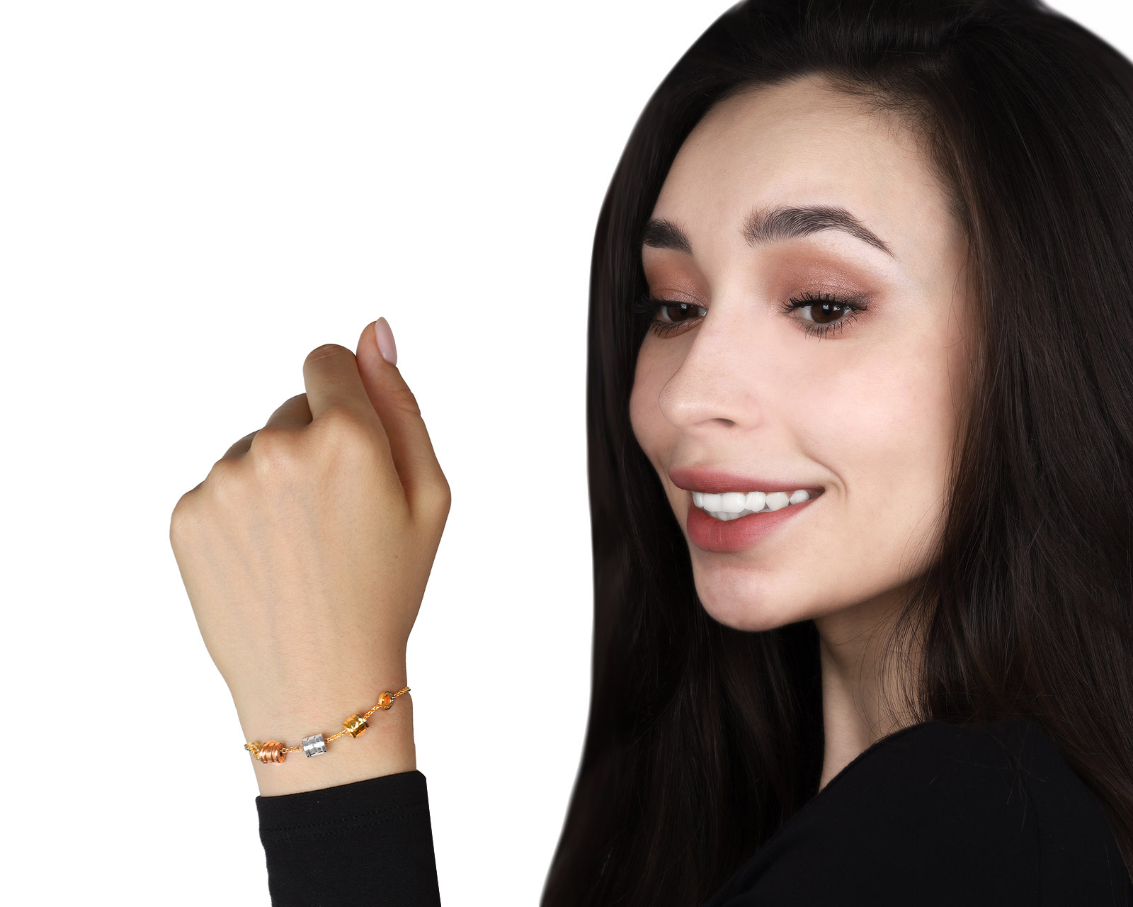 Оригинальный золотой браслет Bvlgari B.Zero1