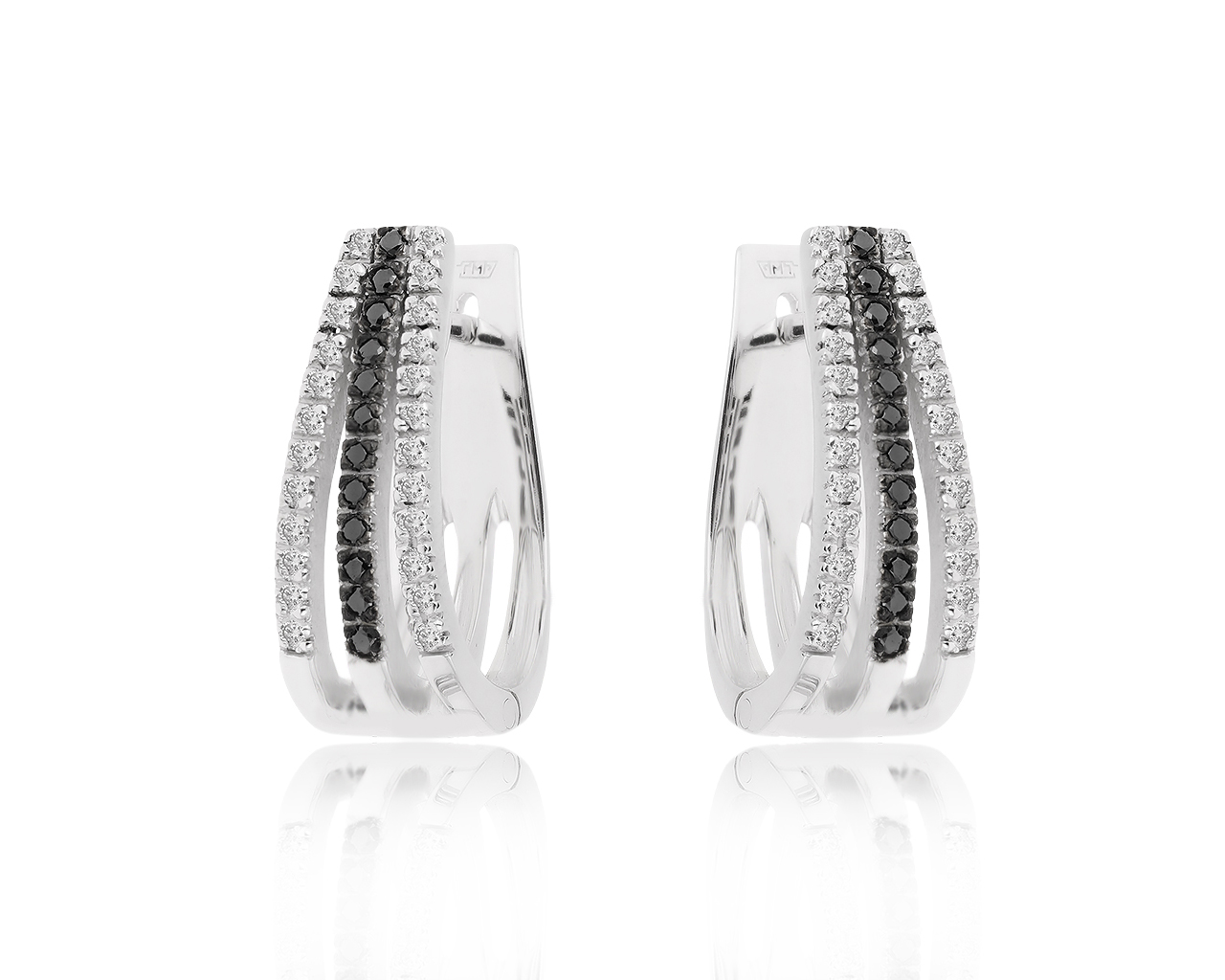 Великолепные золотые серьги с бриллиантами 0.87ct 151020/12