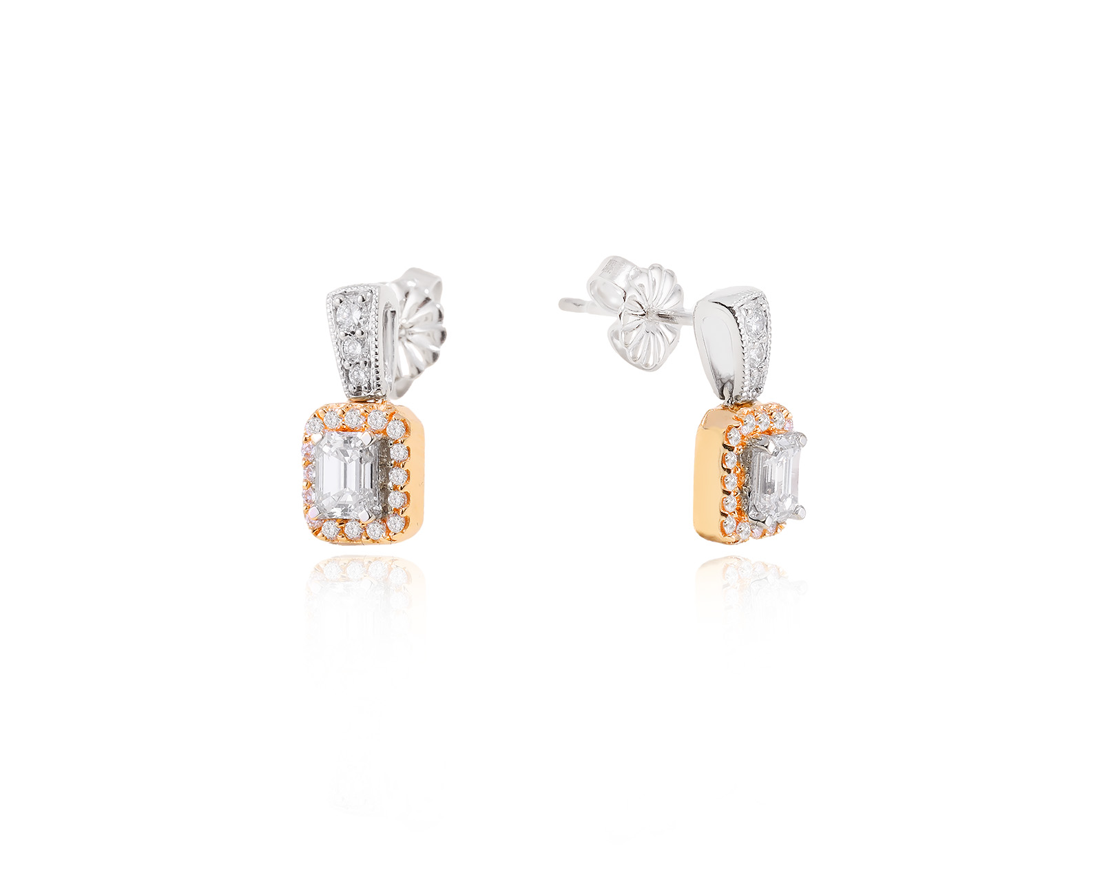 Золотые серьги с бриллиантами 0.80ct 201223/5