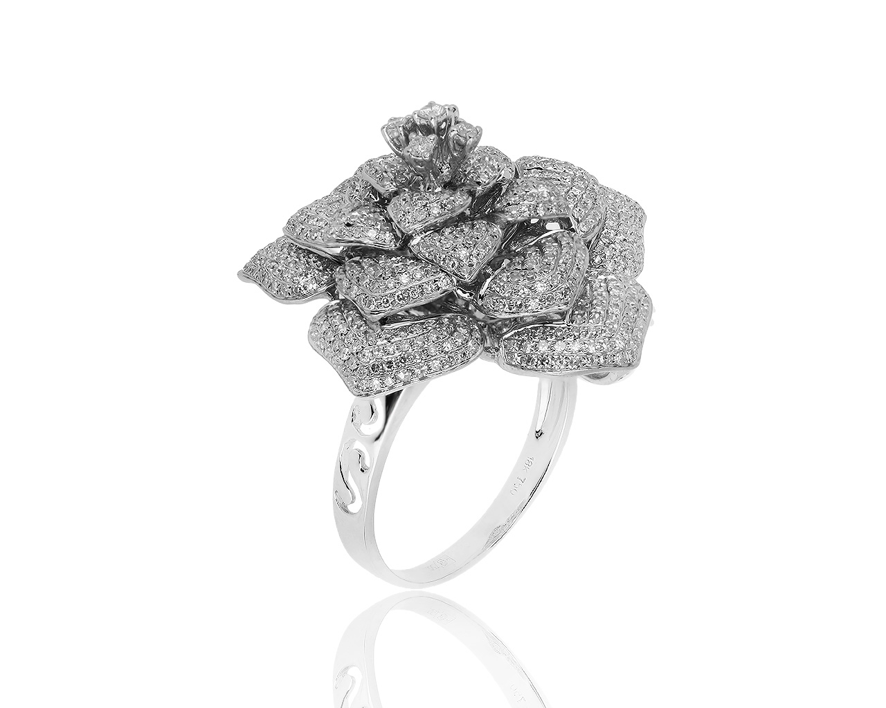 Волшебное золотое кольцо с бриллиантами 2.24ct 040719/5