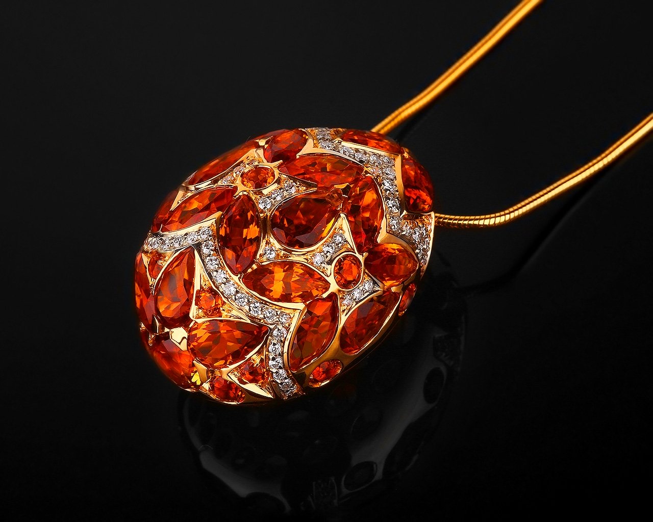 Бриллиантовый кулон с цитринами Giovanni Ferraris