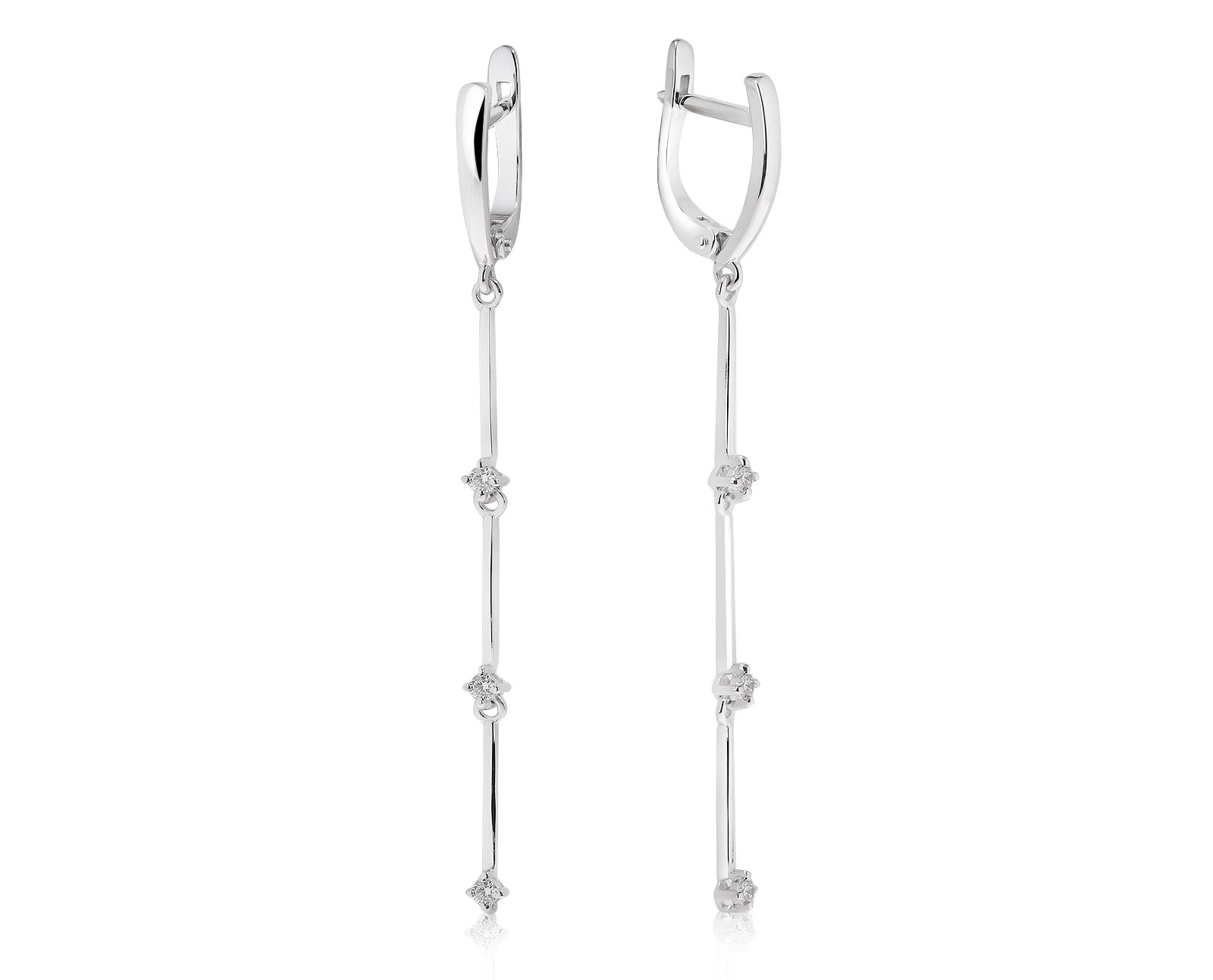 Оригинальные золотые серьги с бриллиантами 0.18ct ЭПЛ Якутские бриллианты 040921/13