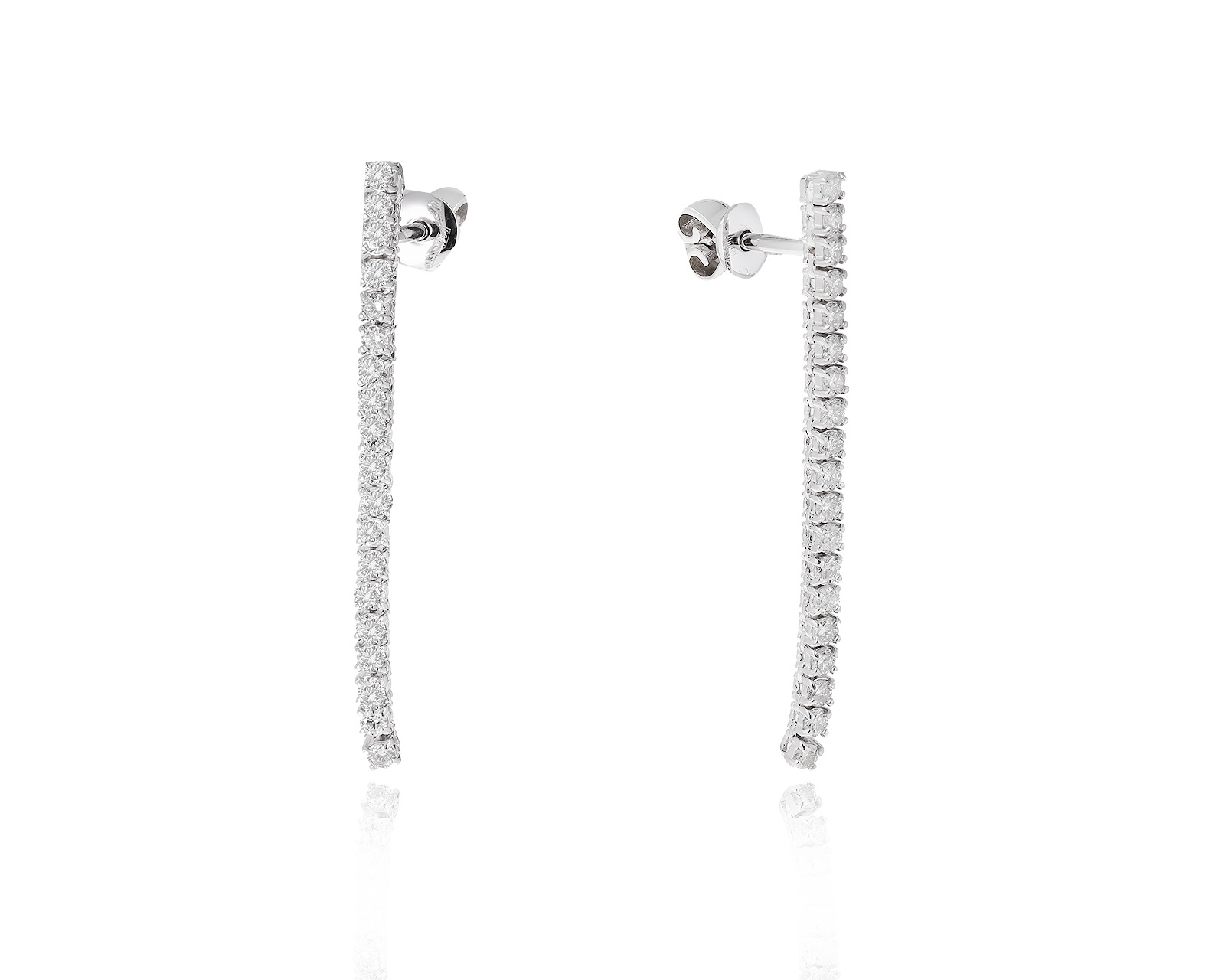 Престижные золотые серьги с бриллиантами 0.78ct