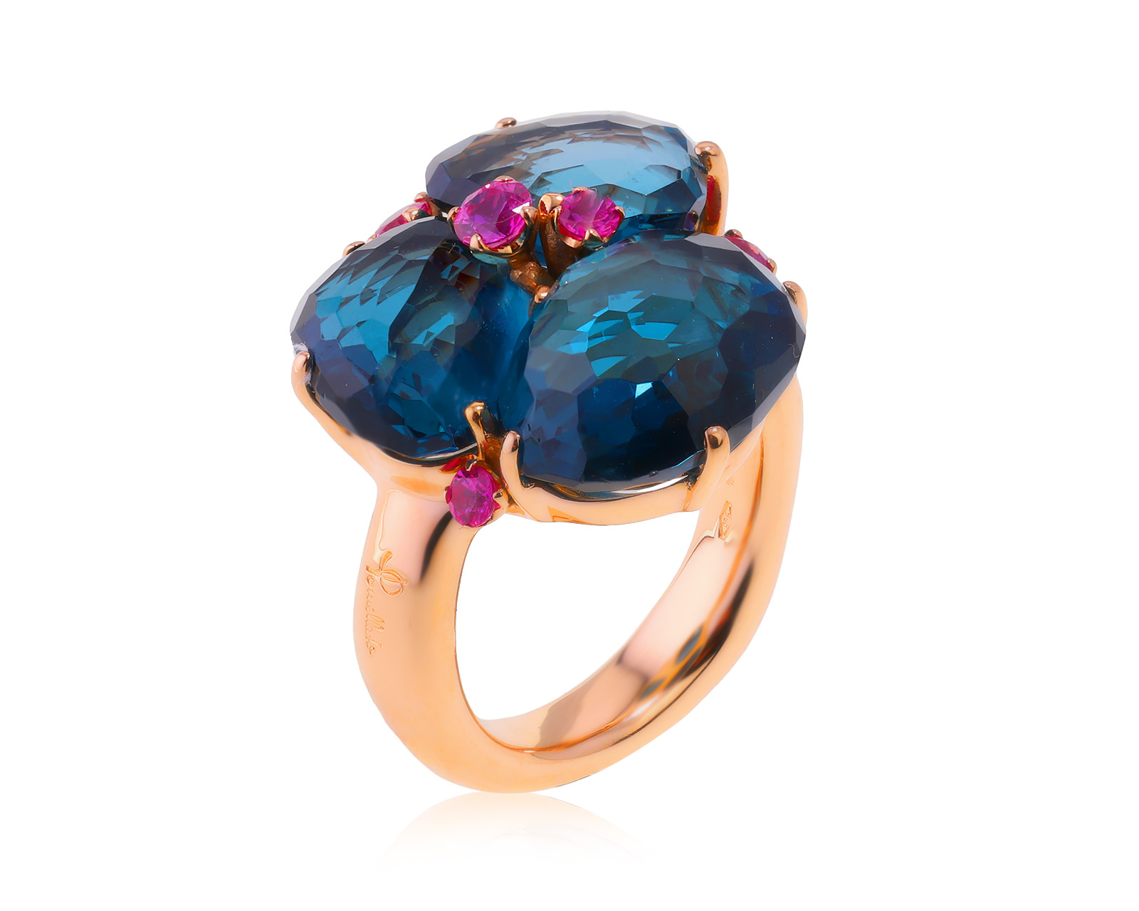 Оригинальное золотое кольцо с топазами 22.30ct Pomellato Bahia 131223/2