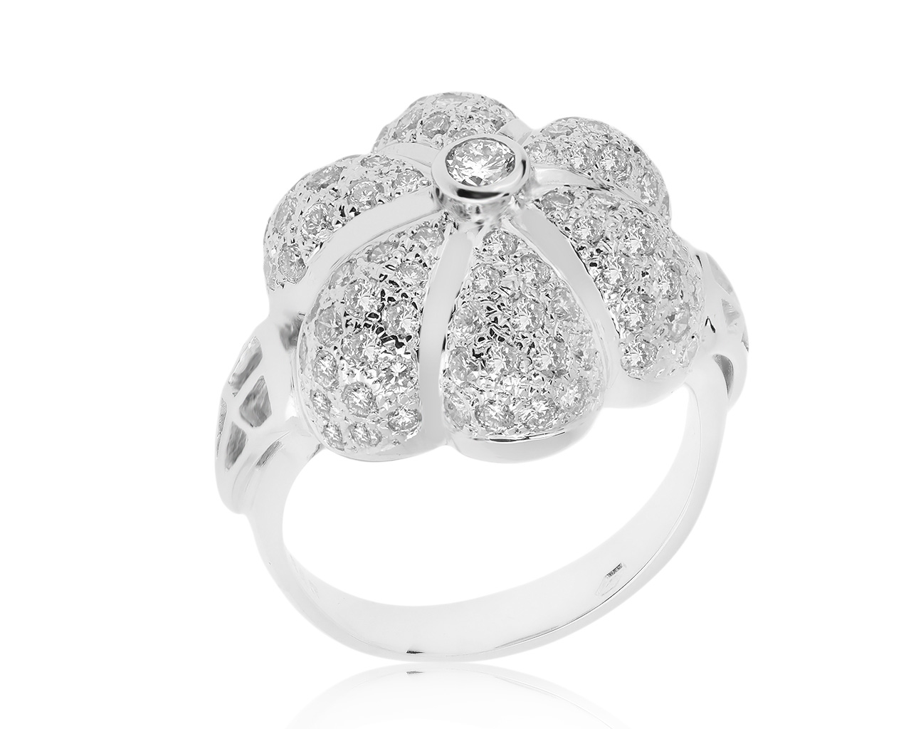 Итальянское золотое кольцо с бриллиантами 1.32ct 181020/2