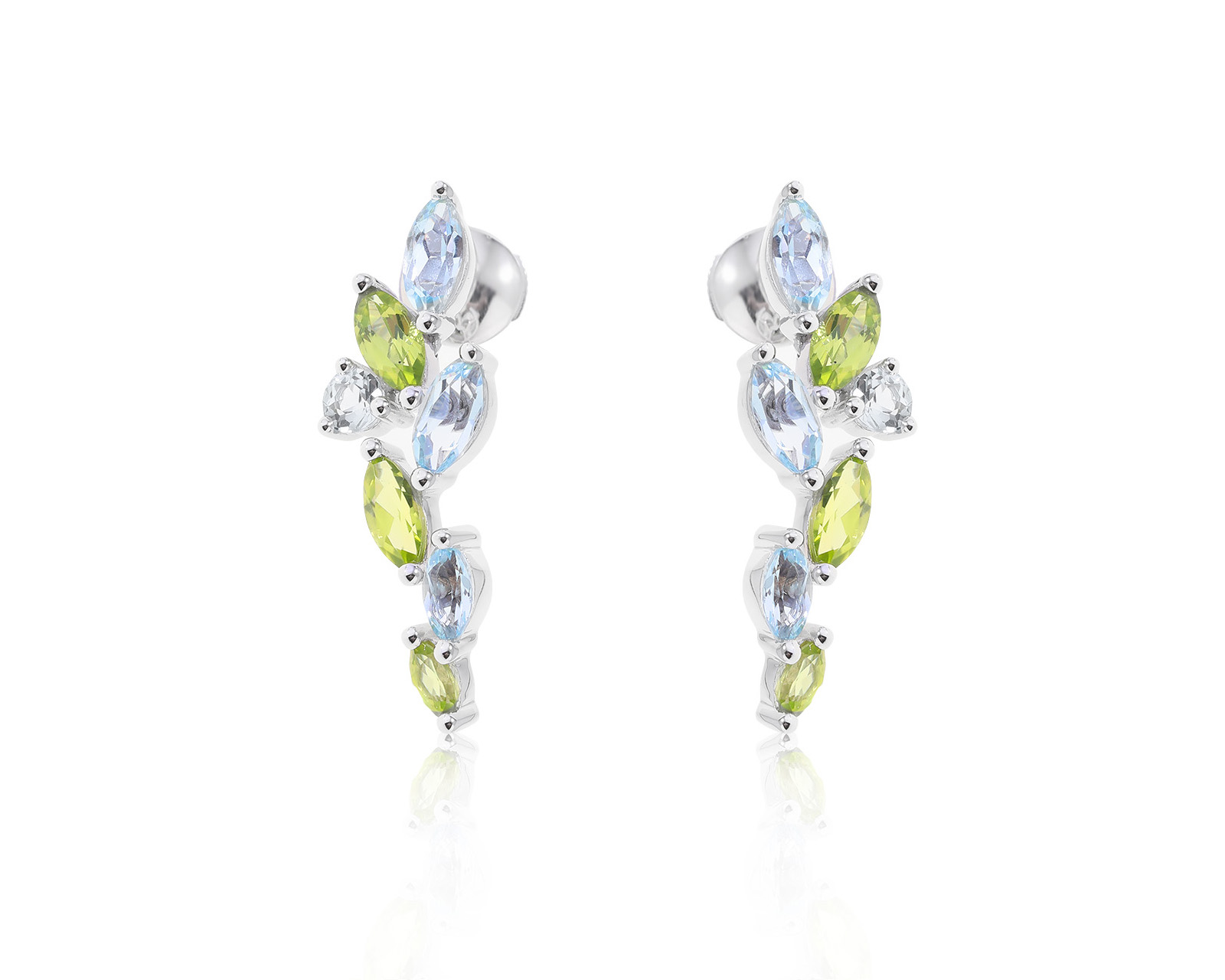 Оригинальные золотые серьги с топазами 2.78ct Feraud 280622/9 Оригинальные золотые серьги с топазами 2.78ct Feraud 280622/9