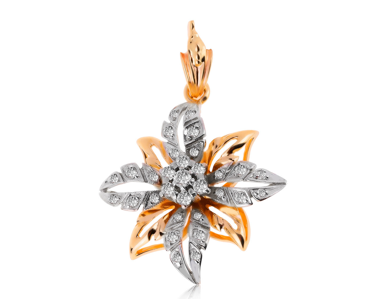 Первоклассный золотой кулон с бриллиантами 0.50ct 160620/11