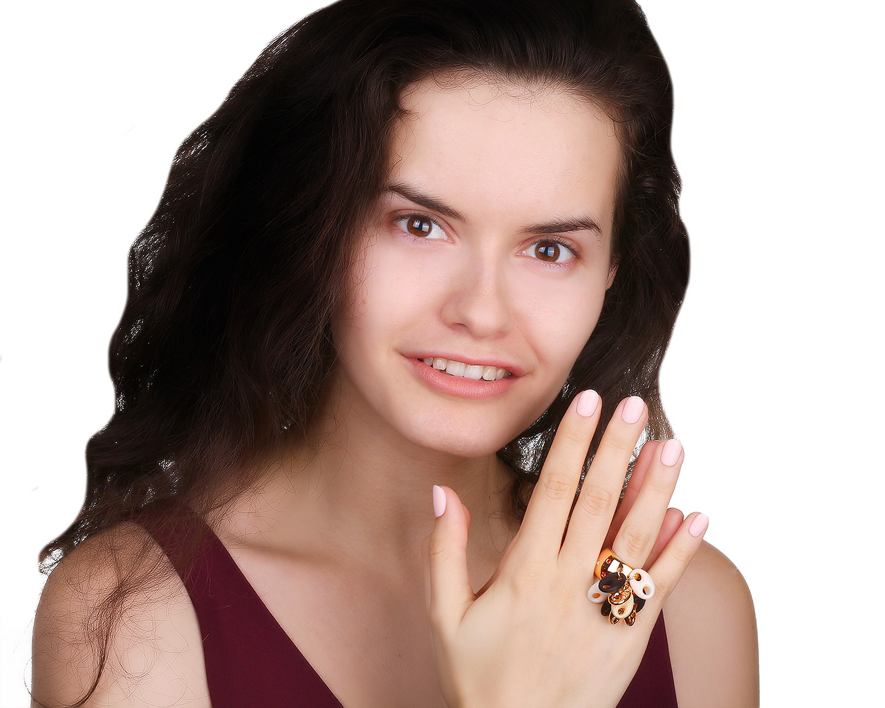 Оригинальное золотое кольцо с сапфирами 0.15ct Valente