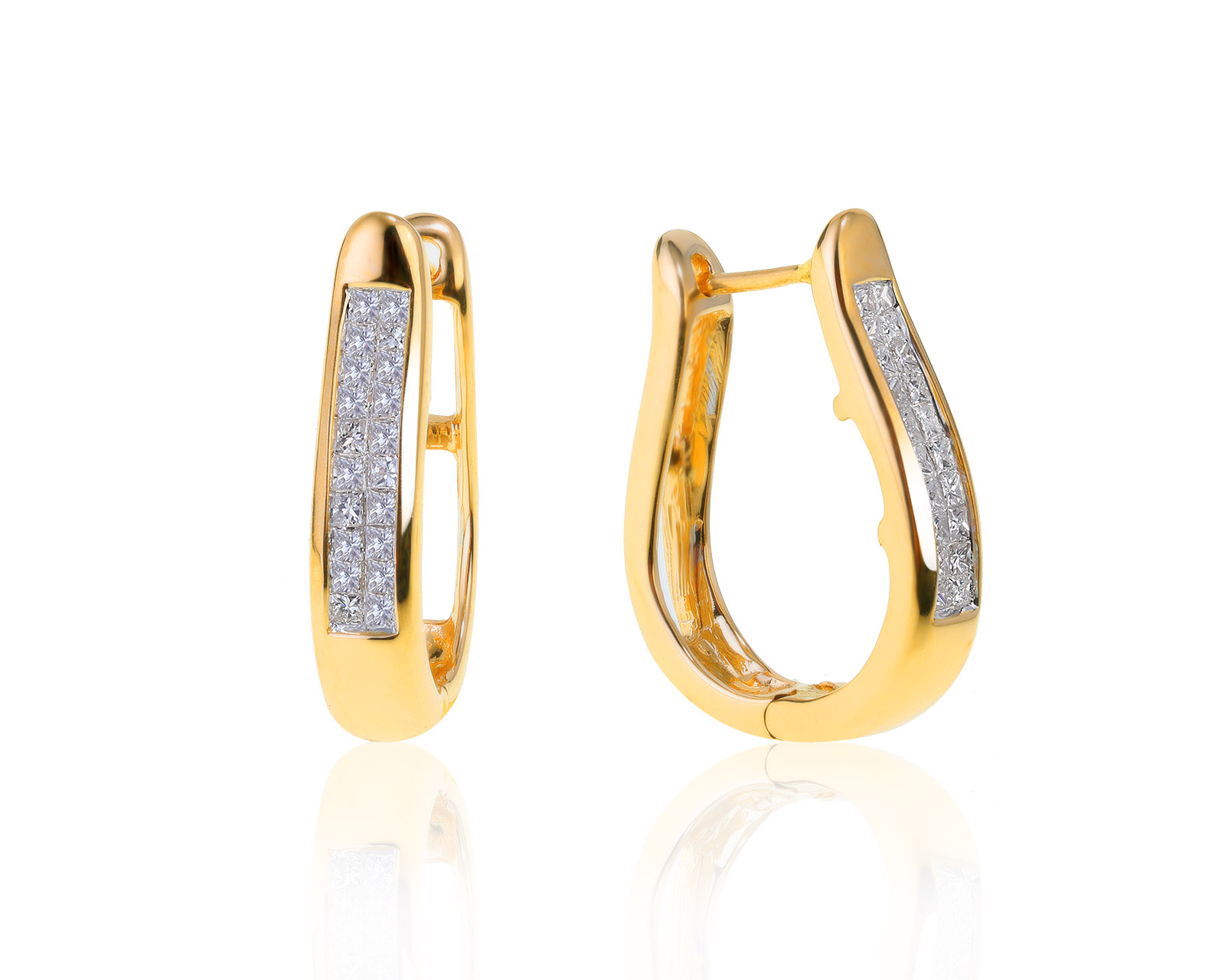 Оригинальные золотые серьги с бриллиантами 0.83ct Zen 250521/16