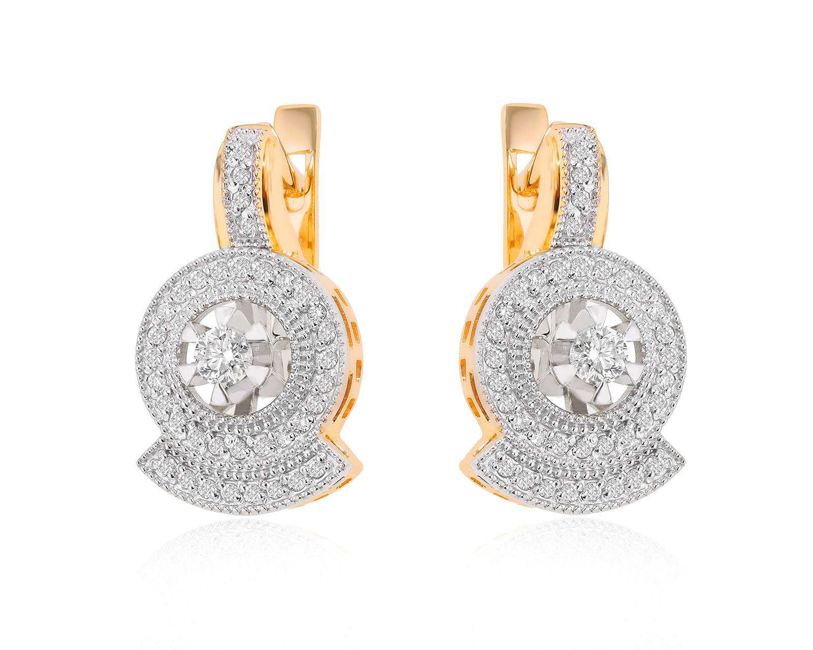 Золотые серьги с бриллиантами 0.68ct 031024/9