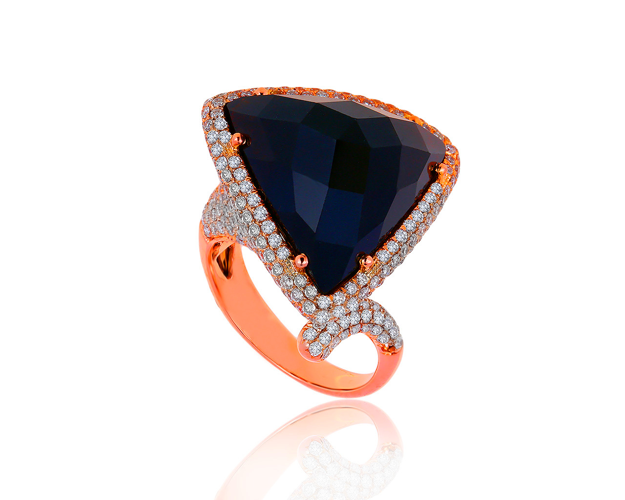 Экстравагантное золотое кольцо с раухтопазом 14.12ct 140919/15 Экстравагантное золотое кольцо с раухтопазом 14.12ct 140919/15