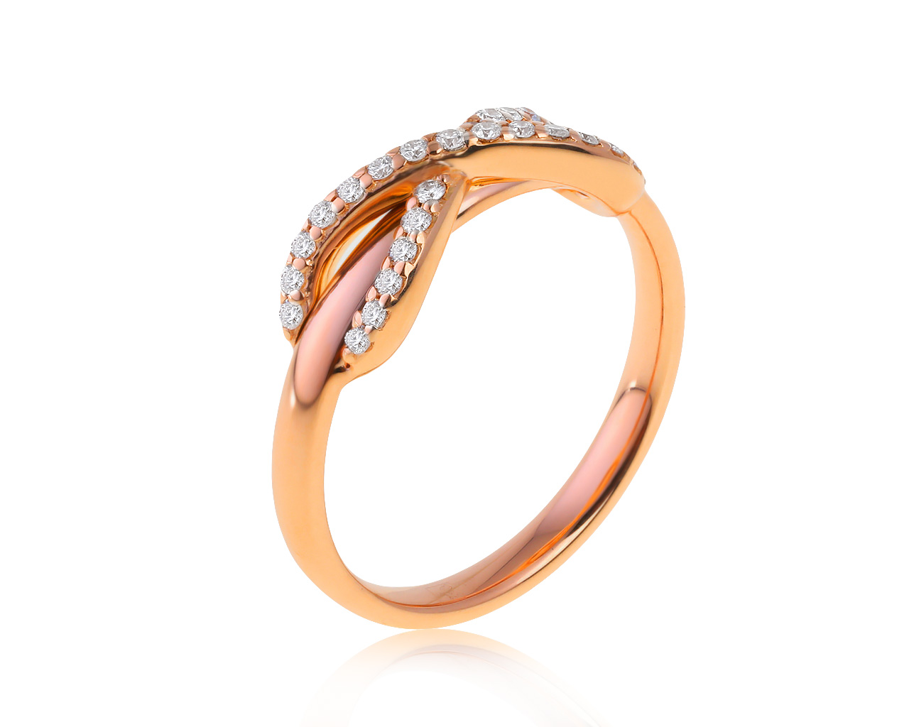 Оригинальное золотое кольцо с бриллиантами 0.17ct Tiffany&Co Infinity