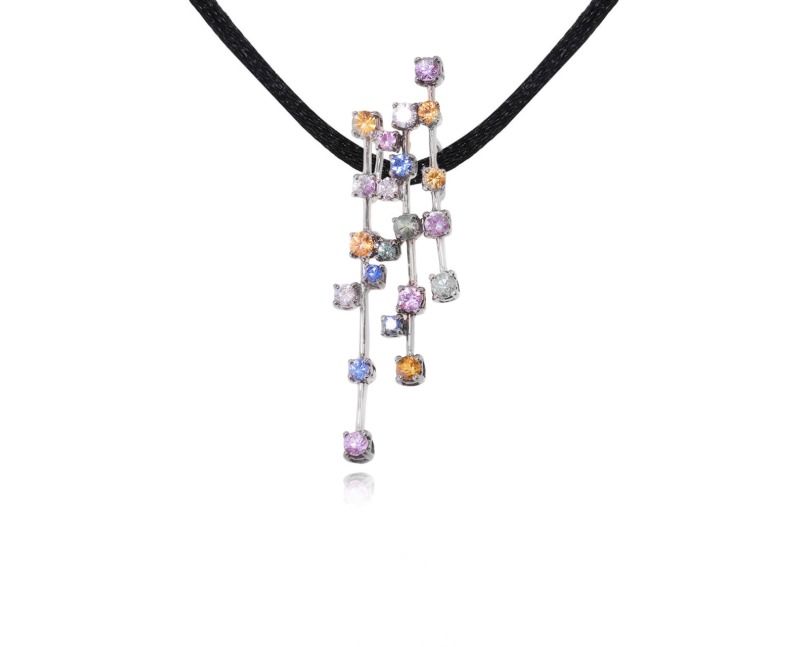 Золотой кулон с сапфирами 1.10ct 250723/10