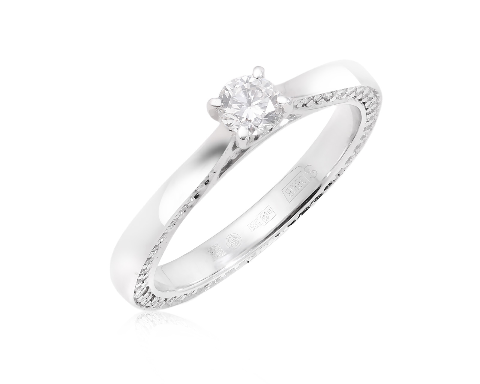 Золотое кольцо с бриллиантами 0.59ct 280825/1