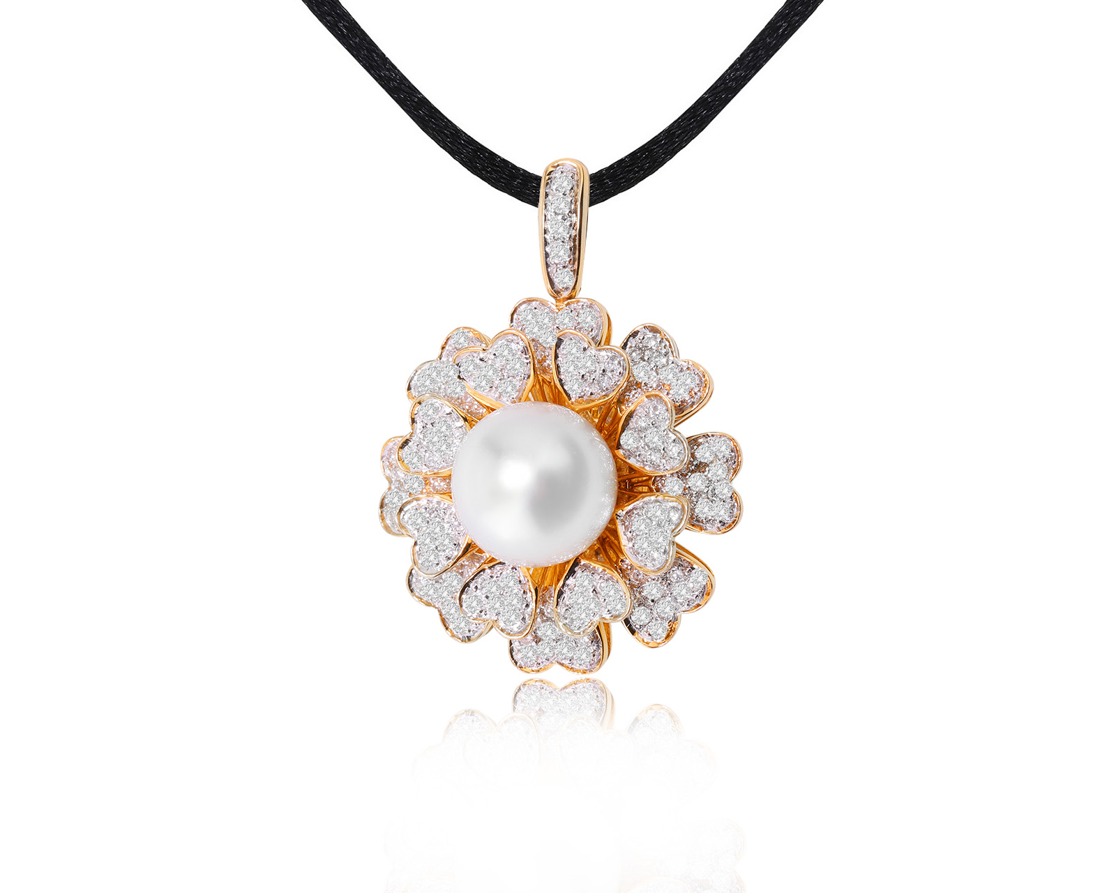 Золотой кулон с жемчугом 10.63 мм 090823/11