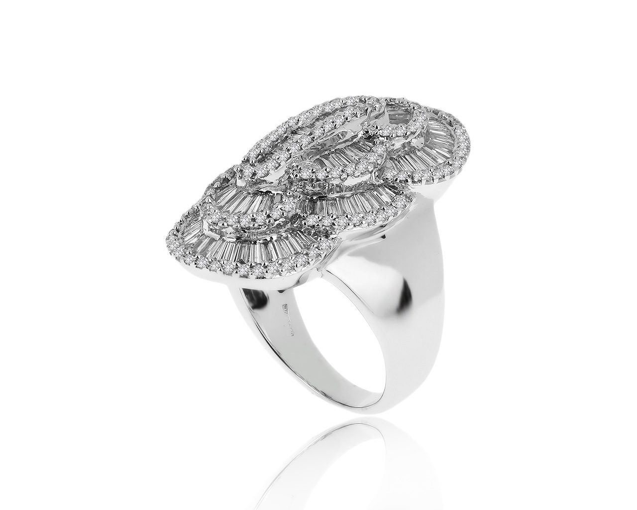 Завораживающее золотое кольцо с бриллиантами 3.45ct 100919/1