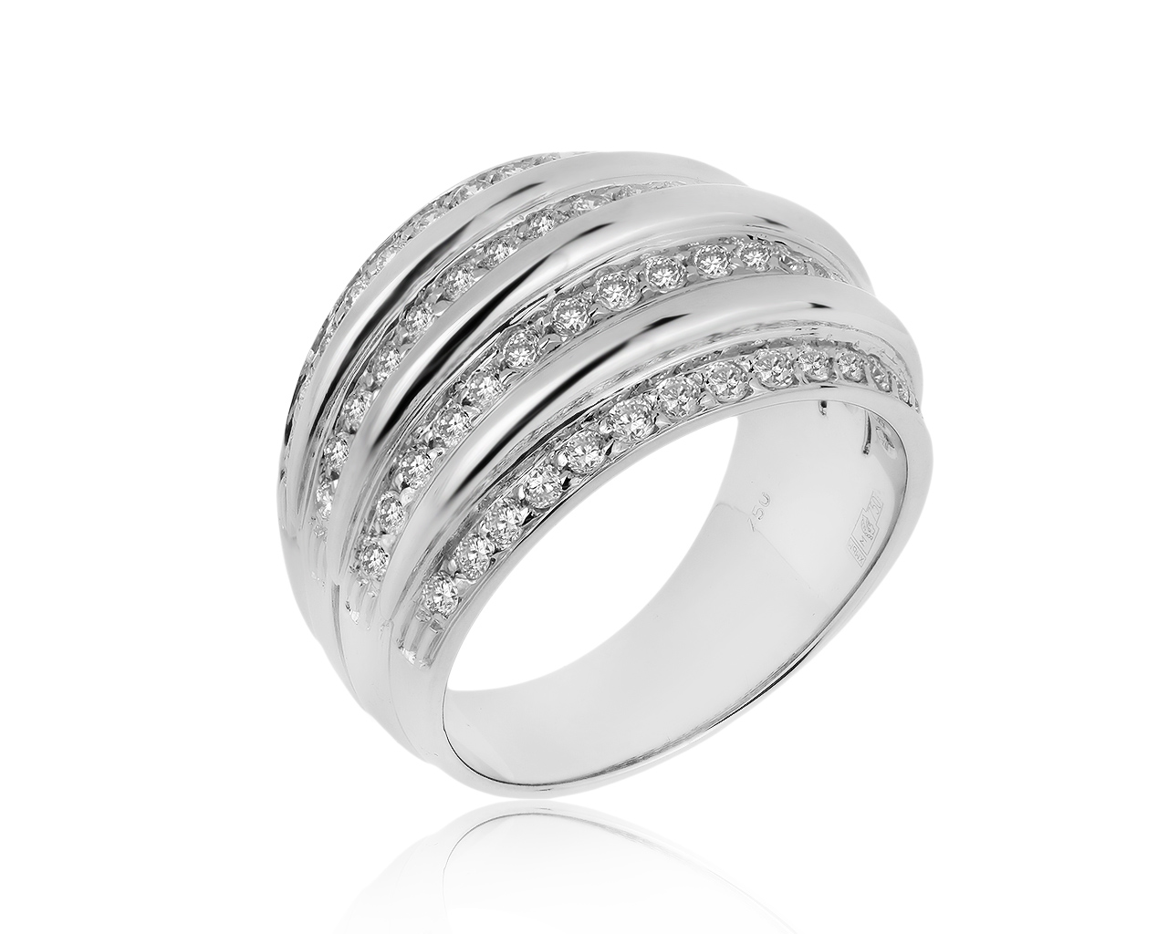 Прекрасное золотое кольцо с бриллиантами 1.00ct 120320/4