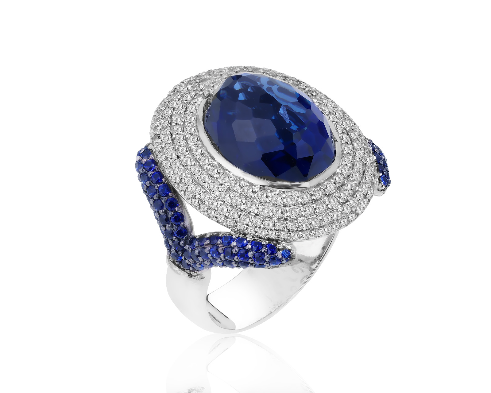 Притягательное золотое кольцо с сапфиром 13.73ct 280522/16