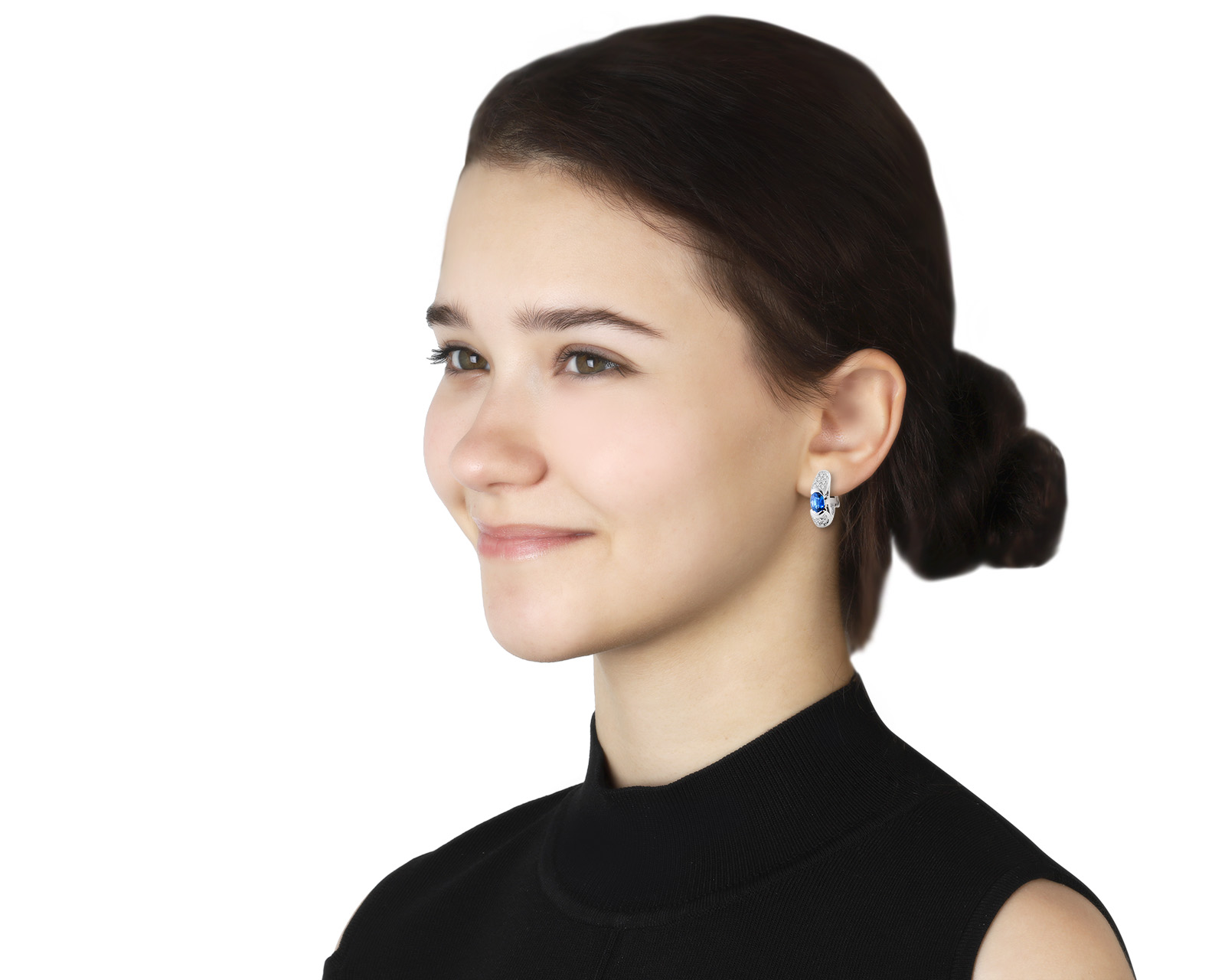 Оригинальные золотые серьги с сапфирами 1.15ct Bvlgari