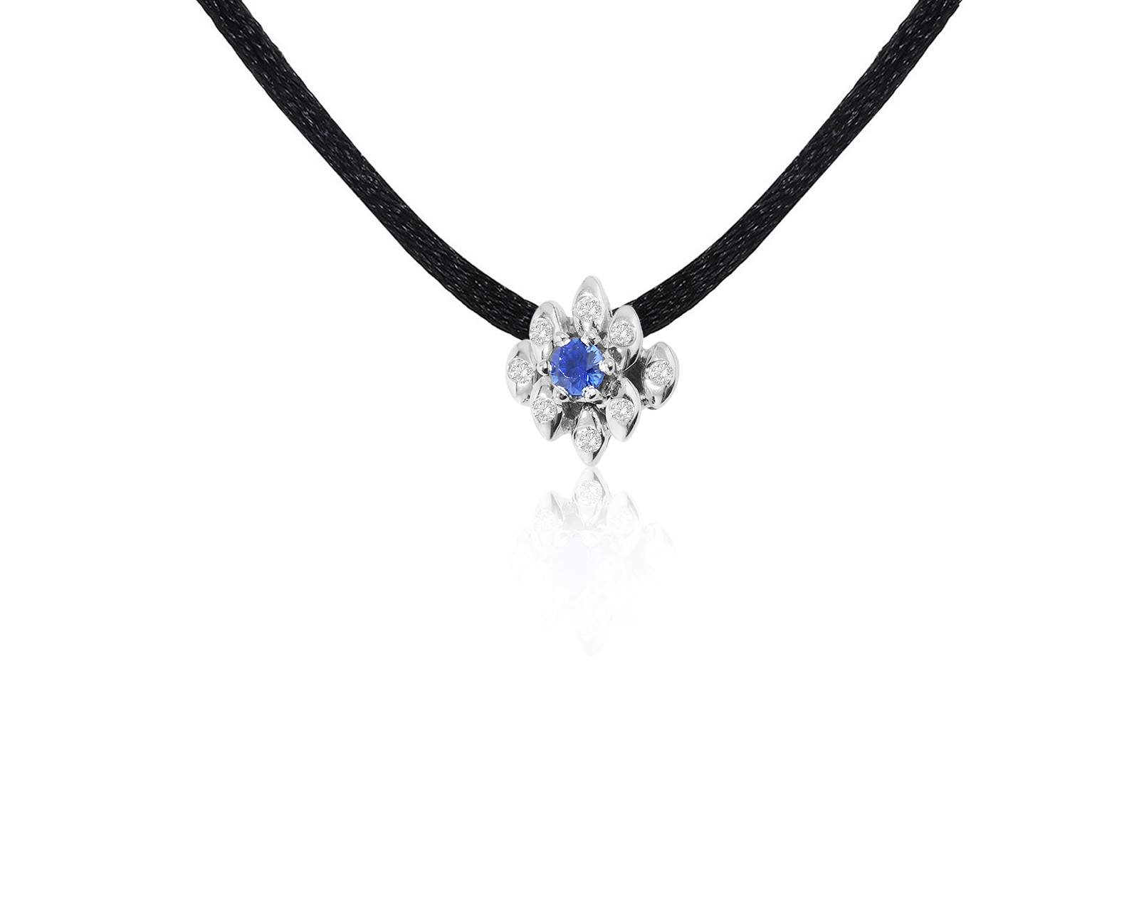 Итальянский золотой кулон с сапфиром 0.20ct 180123/17