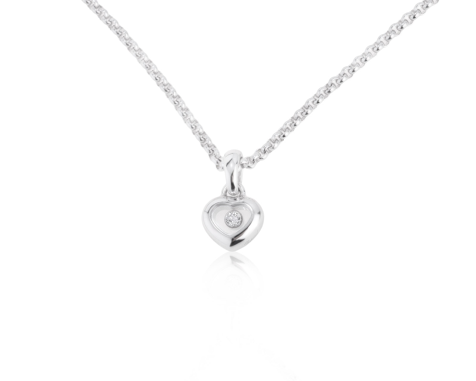 Оригинальный золотой кулон Chopard Happy Diamonds