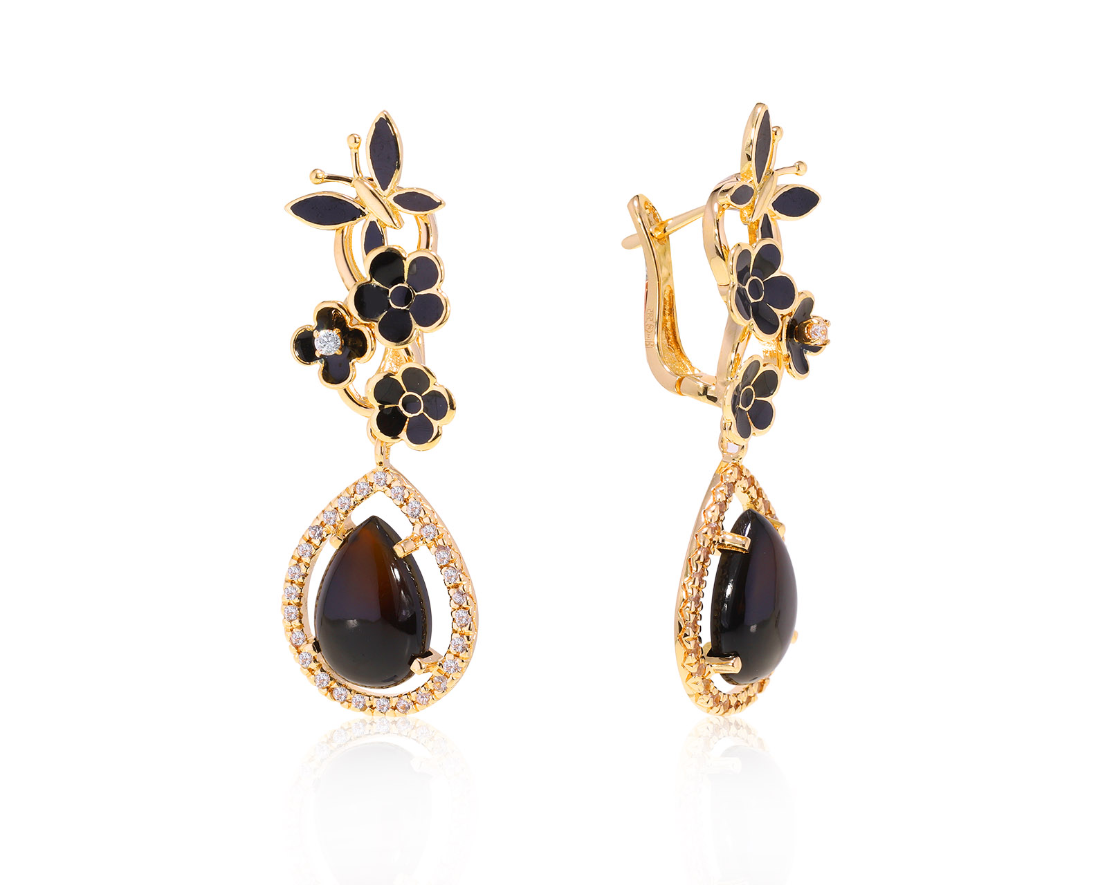 Оригинальные золотые серьги Roberto Bravo Black Magic 051022/18