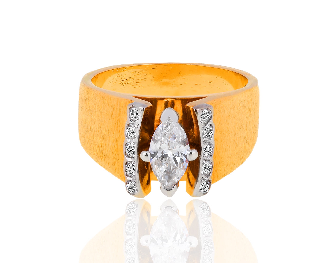 Прелестное золотое кольцо с бриллиантами 0.75ct 281218/10