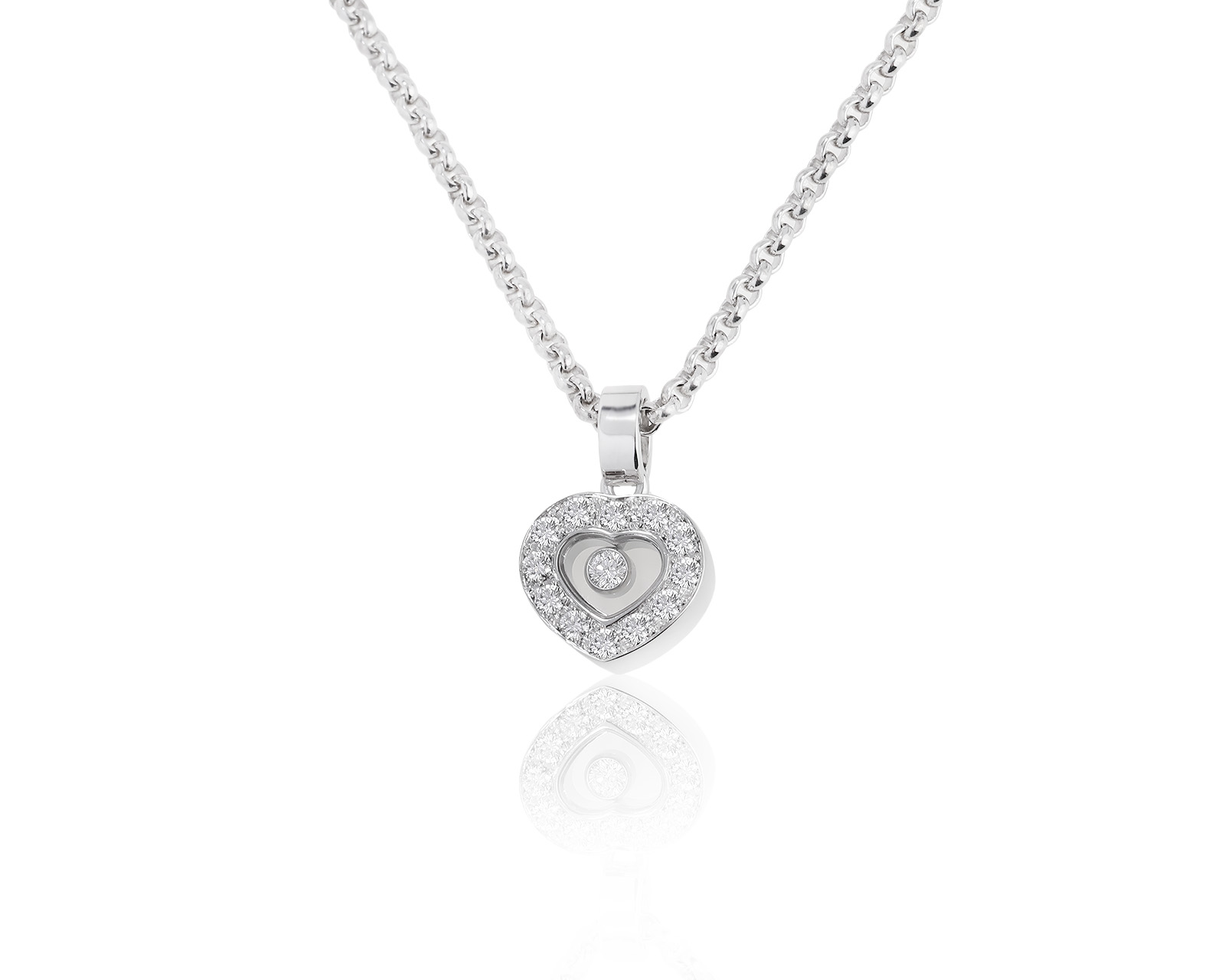 Оригинальный золотой кулон с бриллиантами 0.25ct Chopard Happy Diamonds 090322/1