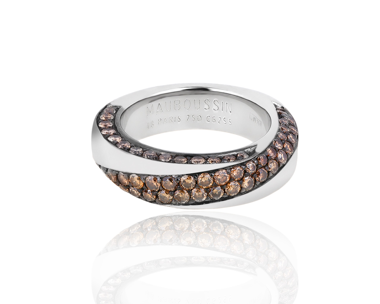 Великолепное золотое кольцо с бриллиантами 1.20ct Mauboussin Serpentine