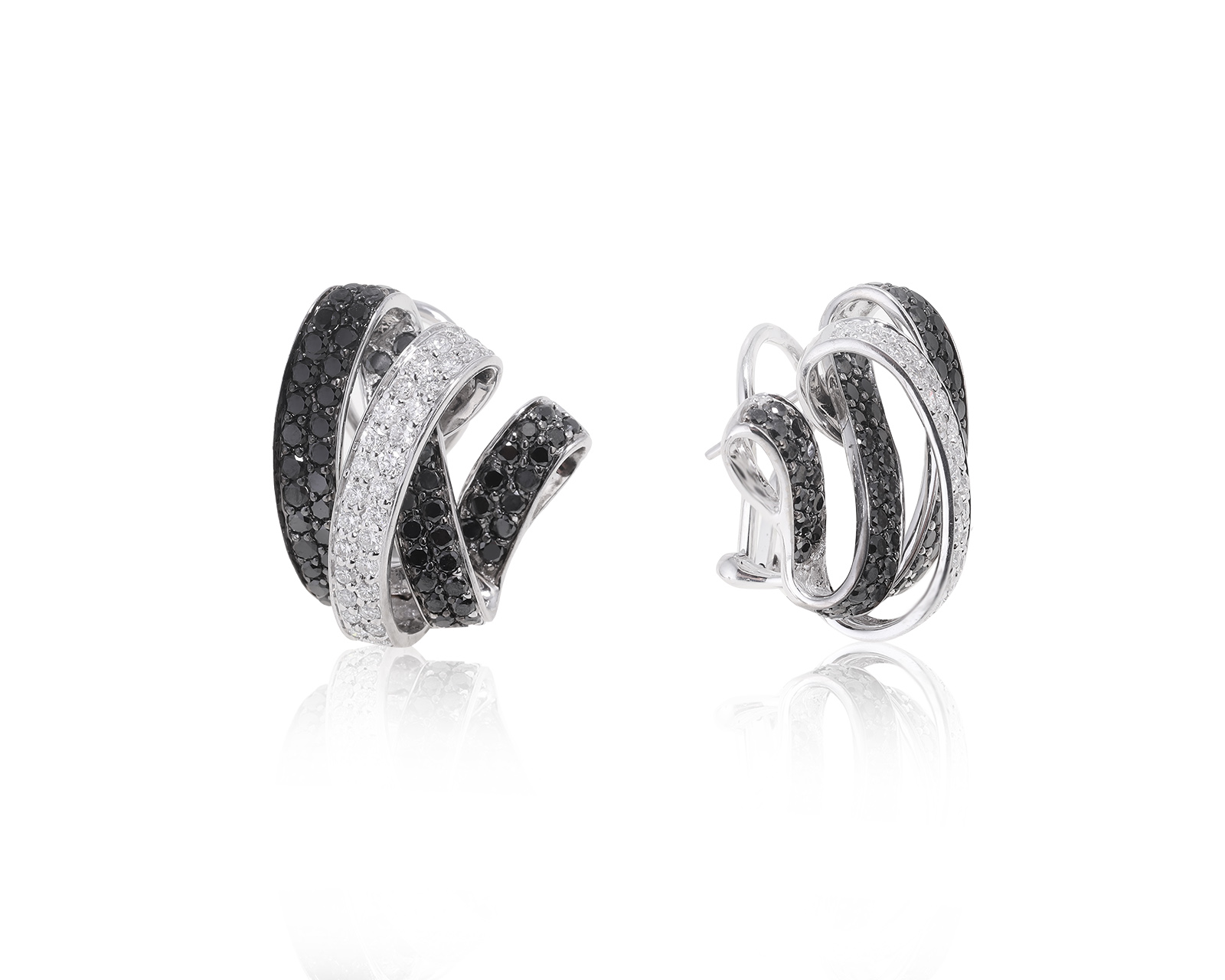 Красивые золотые серьги с бриллиантами 3.36ct 010822/10