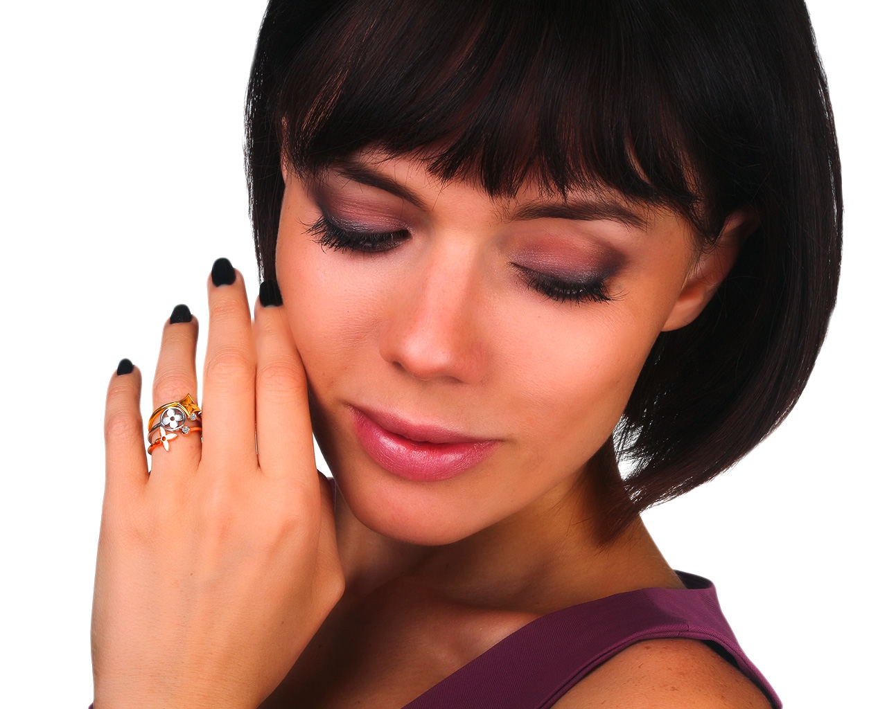 Золотое кольцо с бриллиантами 0.12ct Louis Vuitton Blossom
