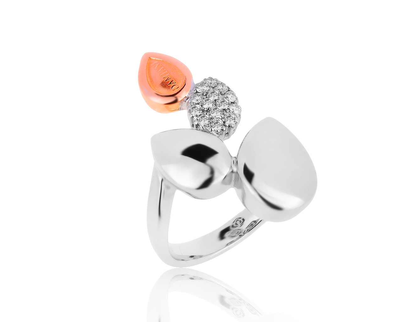 Оригинальное золотое кольцо с бриллиантами 0.21ct Damiani 101019/5