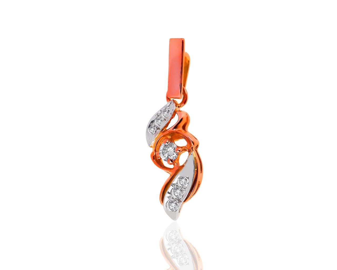 Утонченная золотая подвеска с бриллиантами 0.26ct 110718/1 Утонченная золотая подвеска с бриллиантами 0.26ct 110718/1