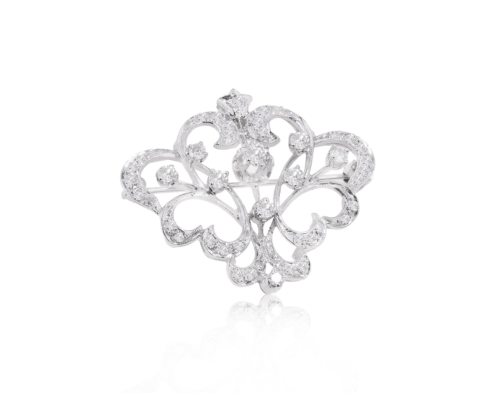Женственная золотая брошь-кулон с бриллиантами 0.85ct 030522/2