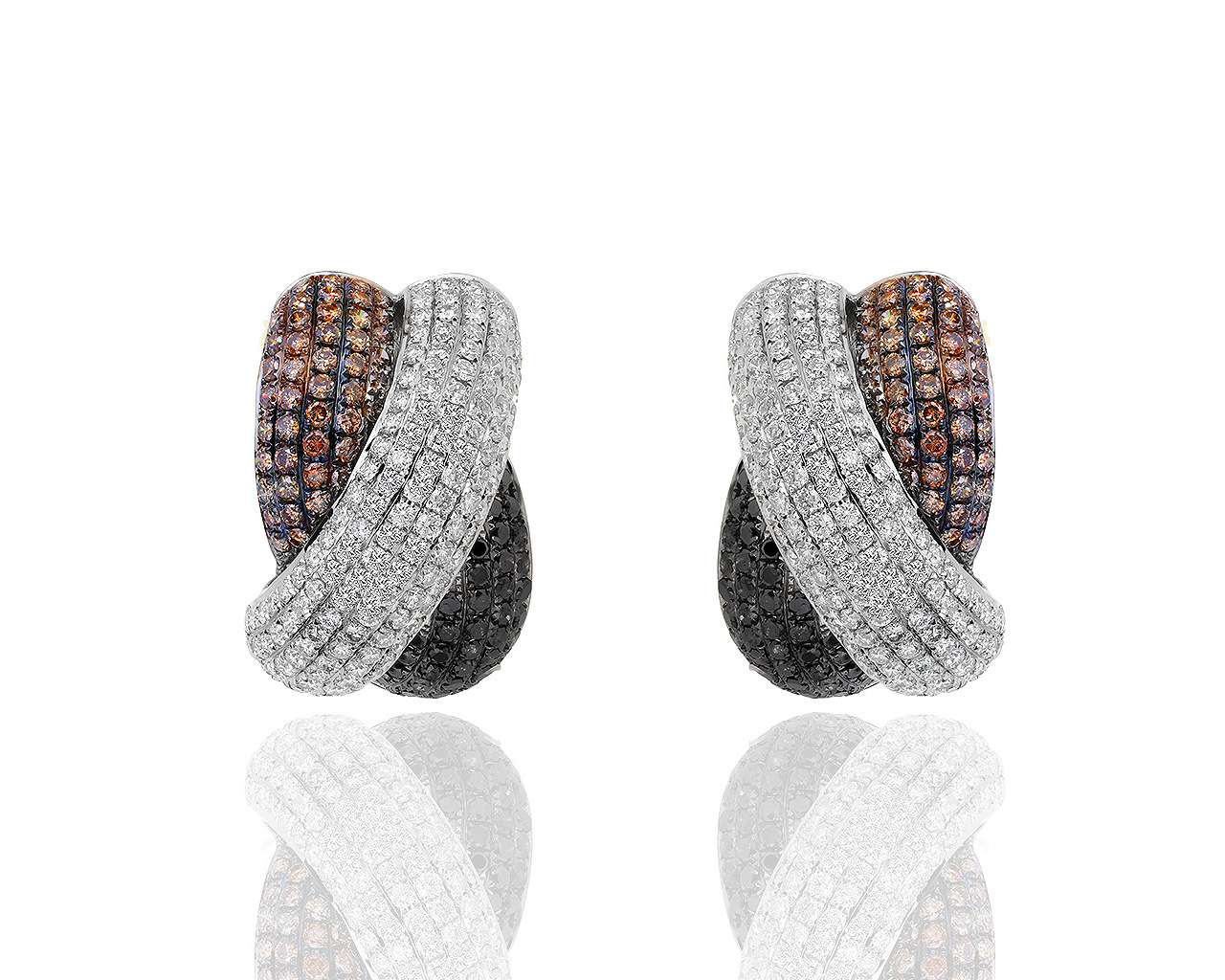 Шикарные золотые серьги с бриллиантами 5.70ct 110619/4