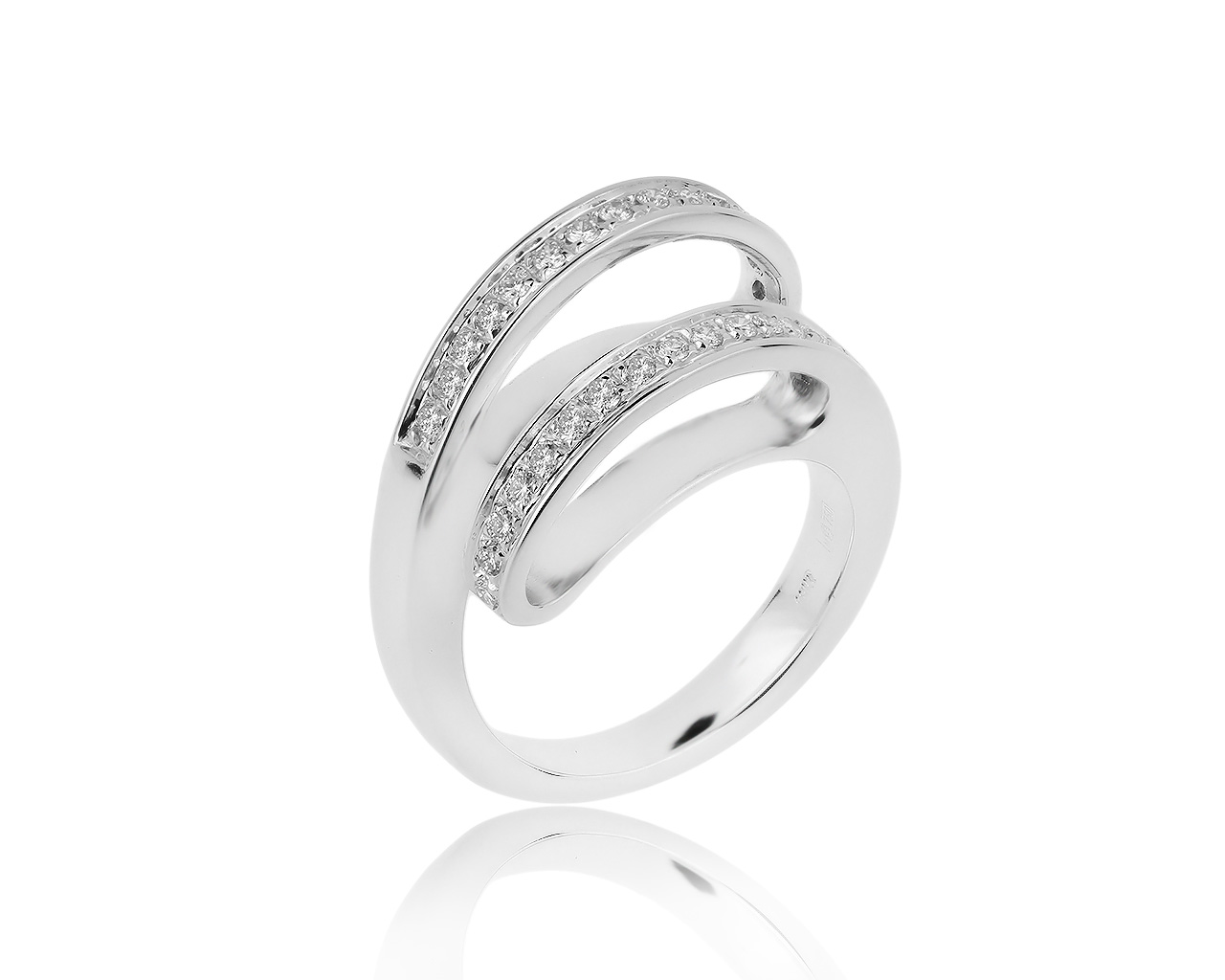 Итальянское золотое кольцо с бриллиантами 0.30ct 030819/22