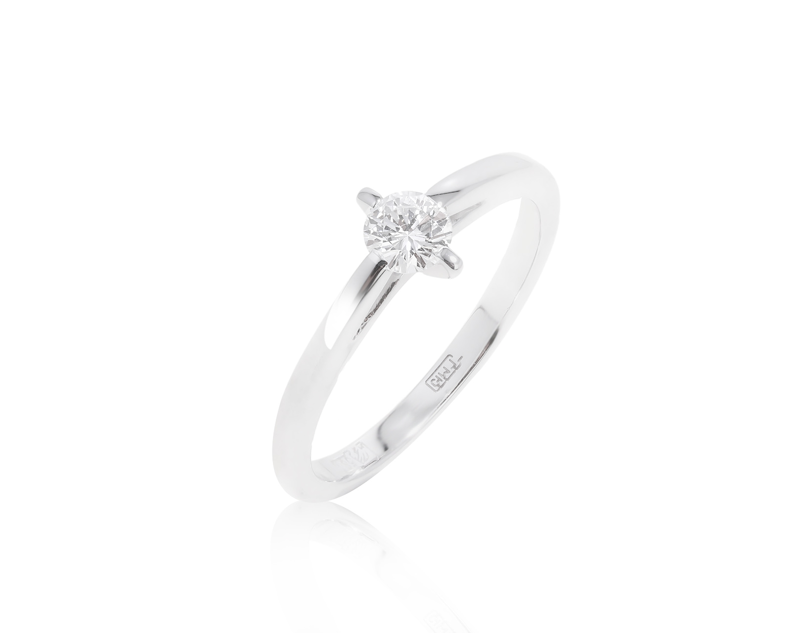 Нарядное золотое кольцо с бриллиантом 0.30ct 200822/2 Нарядное золотое кольцо с бриллиантом 0.30ct 200822/2