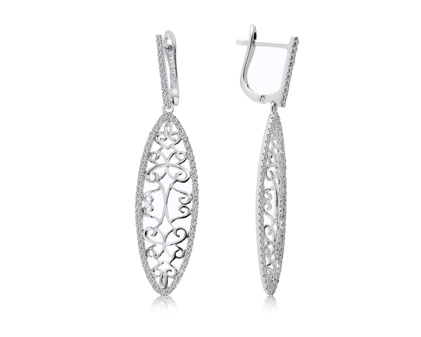 Оригинальные золотые серьги с бриллиантами 0.53ct KC Designs 070821/4