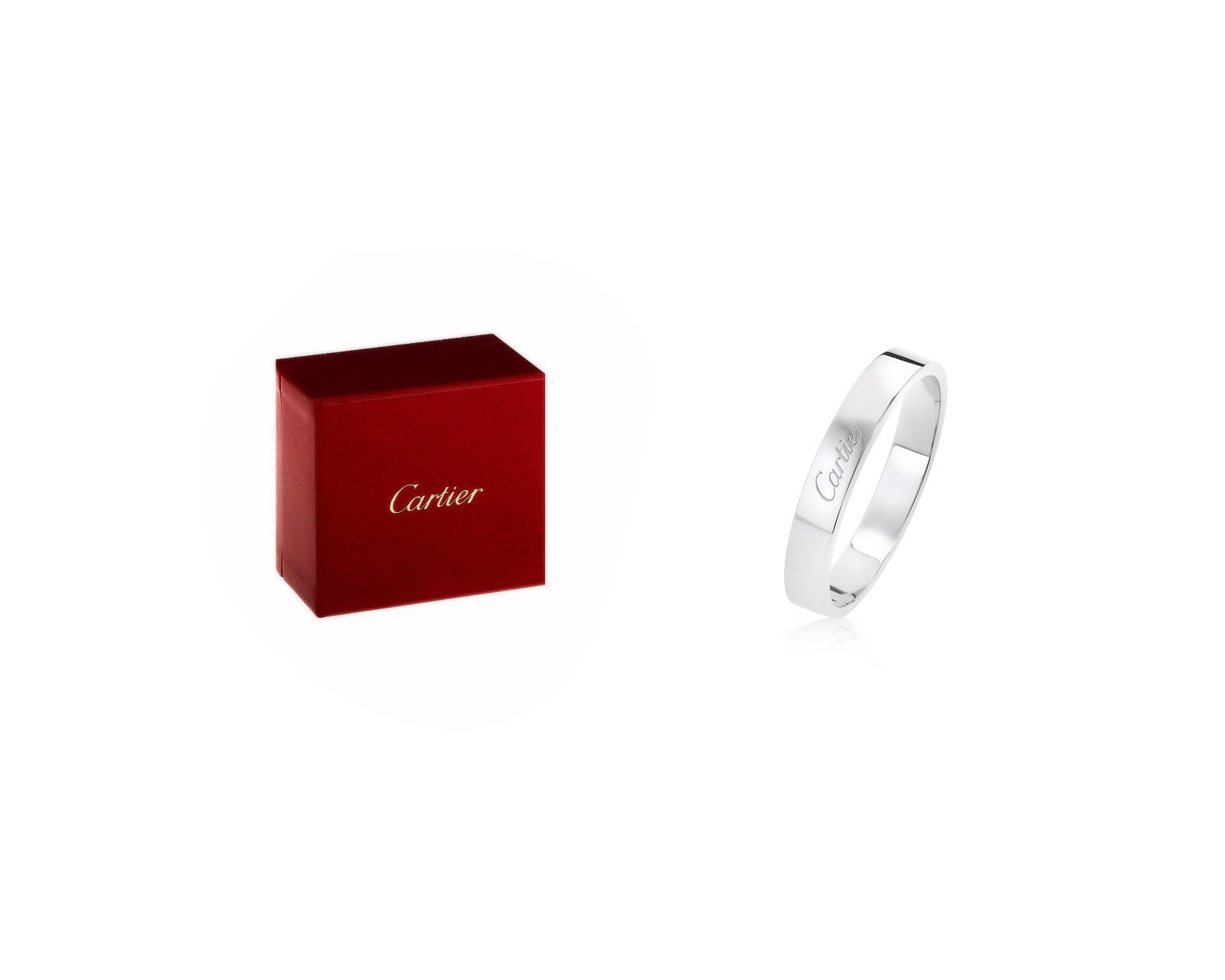 Оригинальное платиновое кольцо Cartier C De Cartier