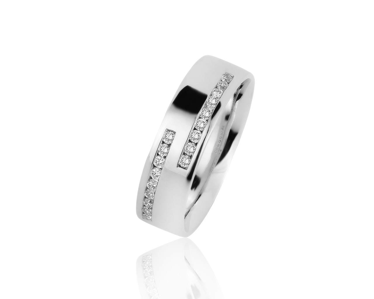 Достойное золотое кольцо с бриллиантами 0.40ct 021019/10