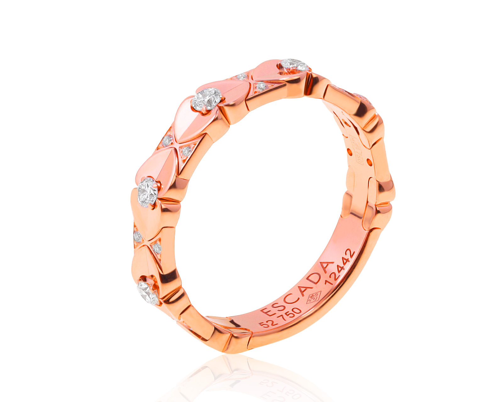 Оригинальное золотое кольцо с бриллиантами 0.18ct Escada 041021/11