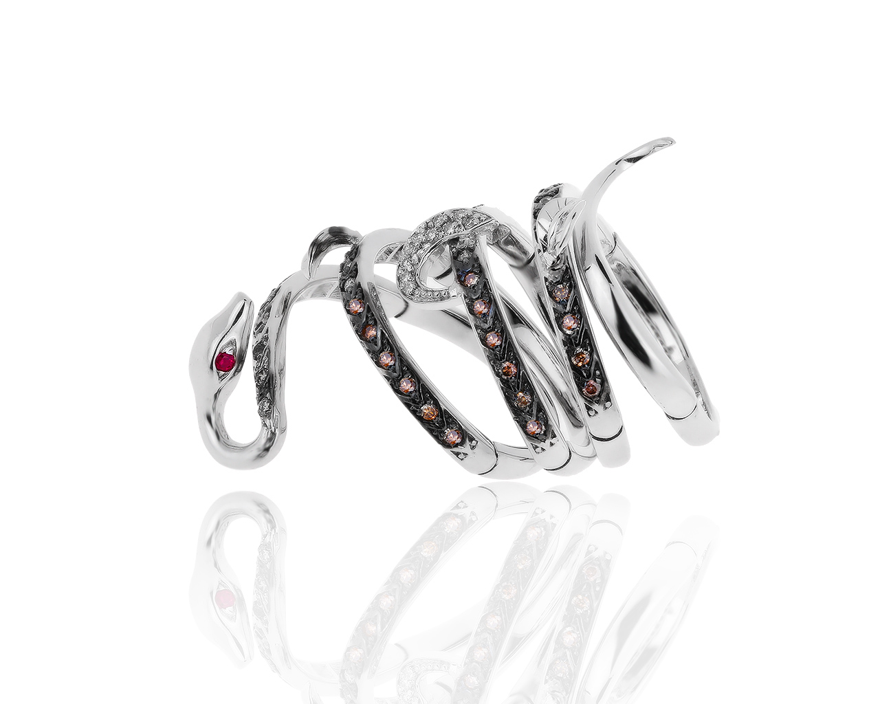 Завораживающее золотое кольцо с бриллиантами 0.35ct 150119/6