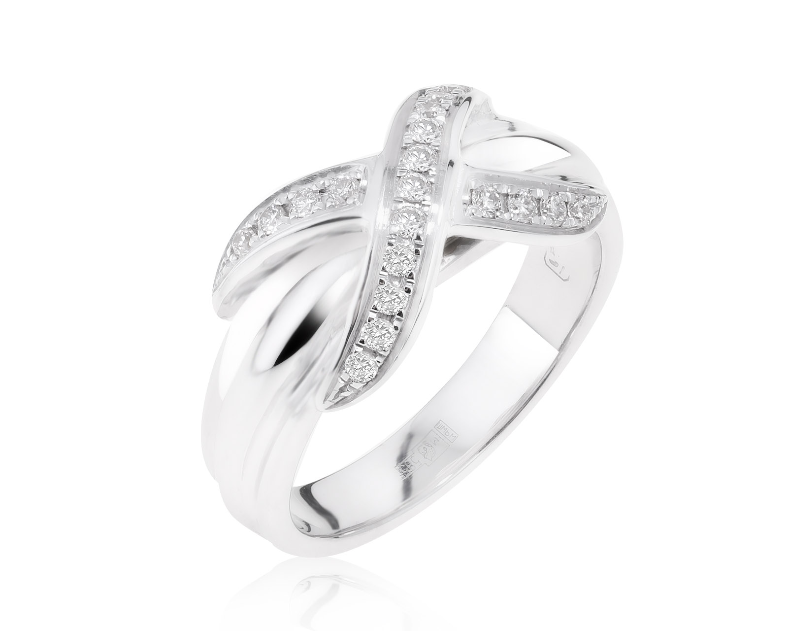 Прекрасное золотое кольцо с бриллиантами 0.20ct 180122/1