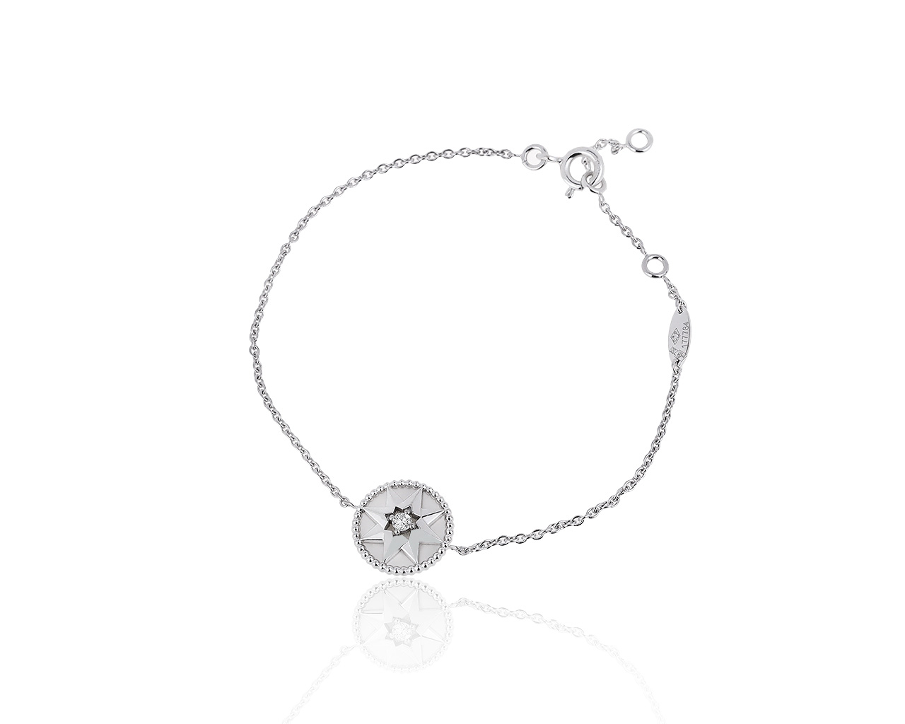 Оригинальный золотой браслет с бриллиантом 0.04ct Dior 280320/11