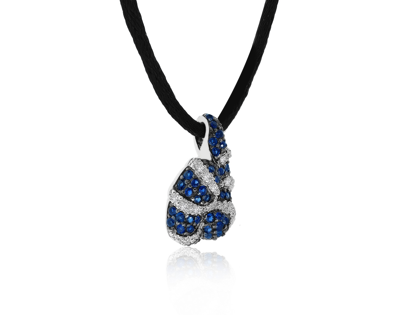 Восхитительный золотой кулон с сапфирами 1.43ct
