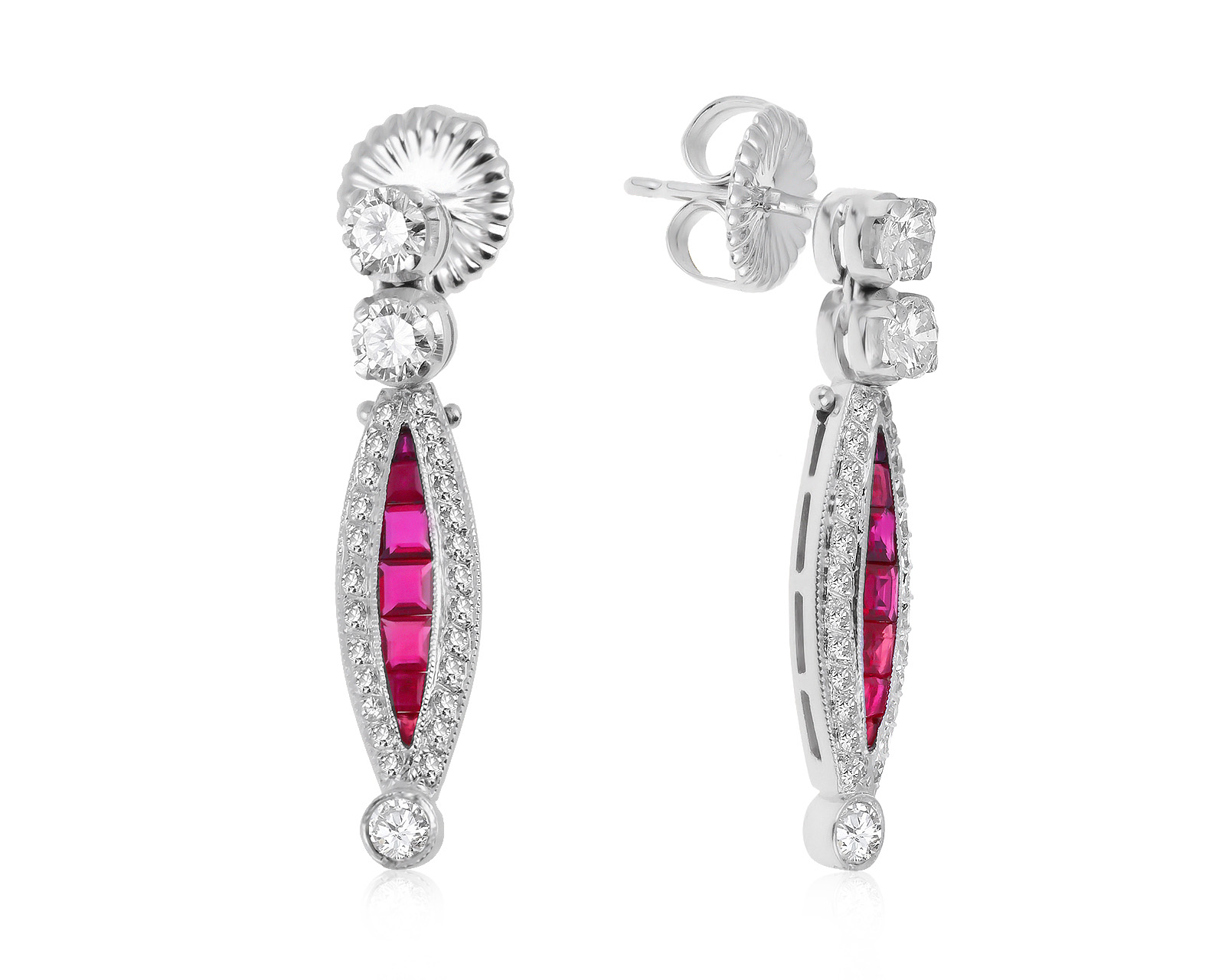 Прекрасные золотые серьги с бриллиантами 1.62ct 180521/19