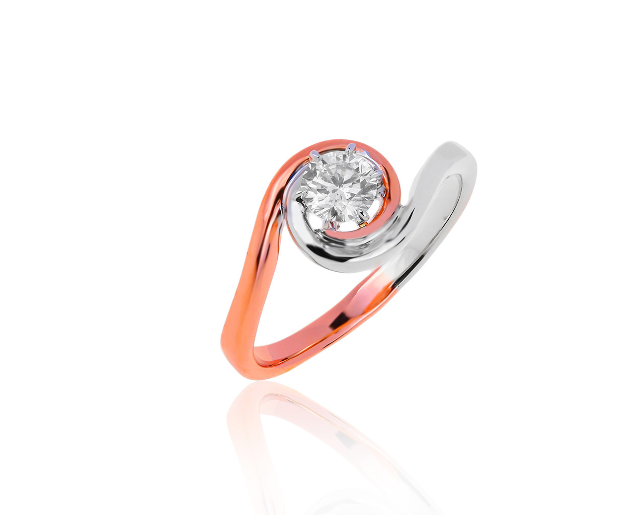 Притягательное золотое кольцо с бриллиантом 0.27ct 271119/8 Притягательное золотое кольцо с бриллиантом 0.27ct 271119/8