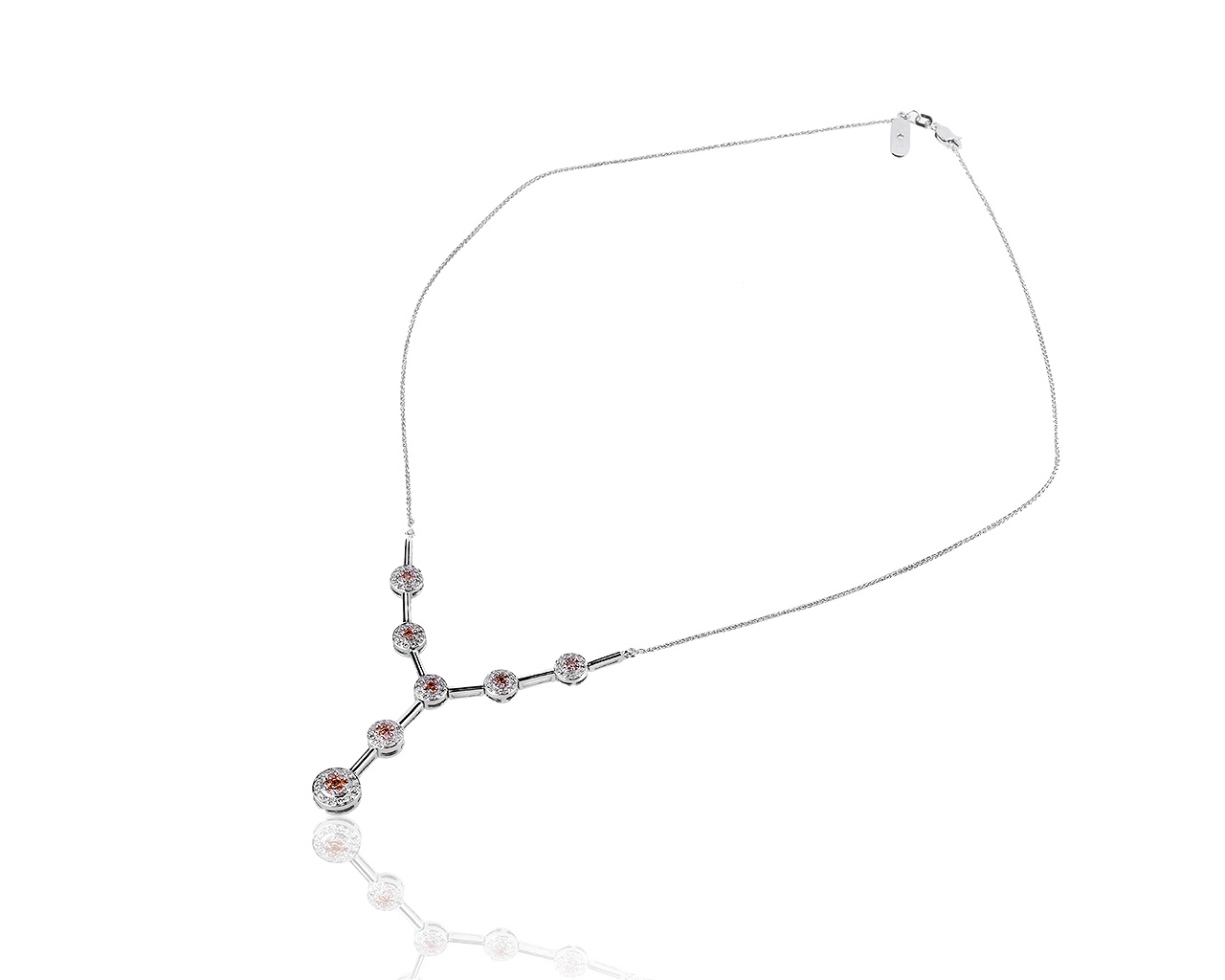 Волшебное золотое колье с бриллиантами 1.62ct