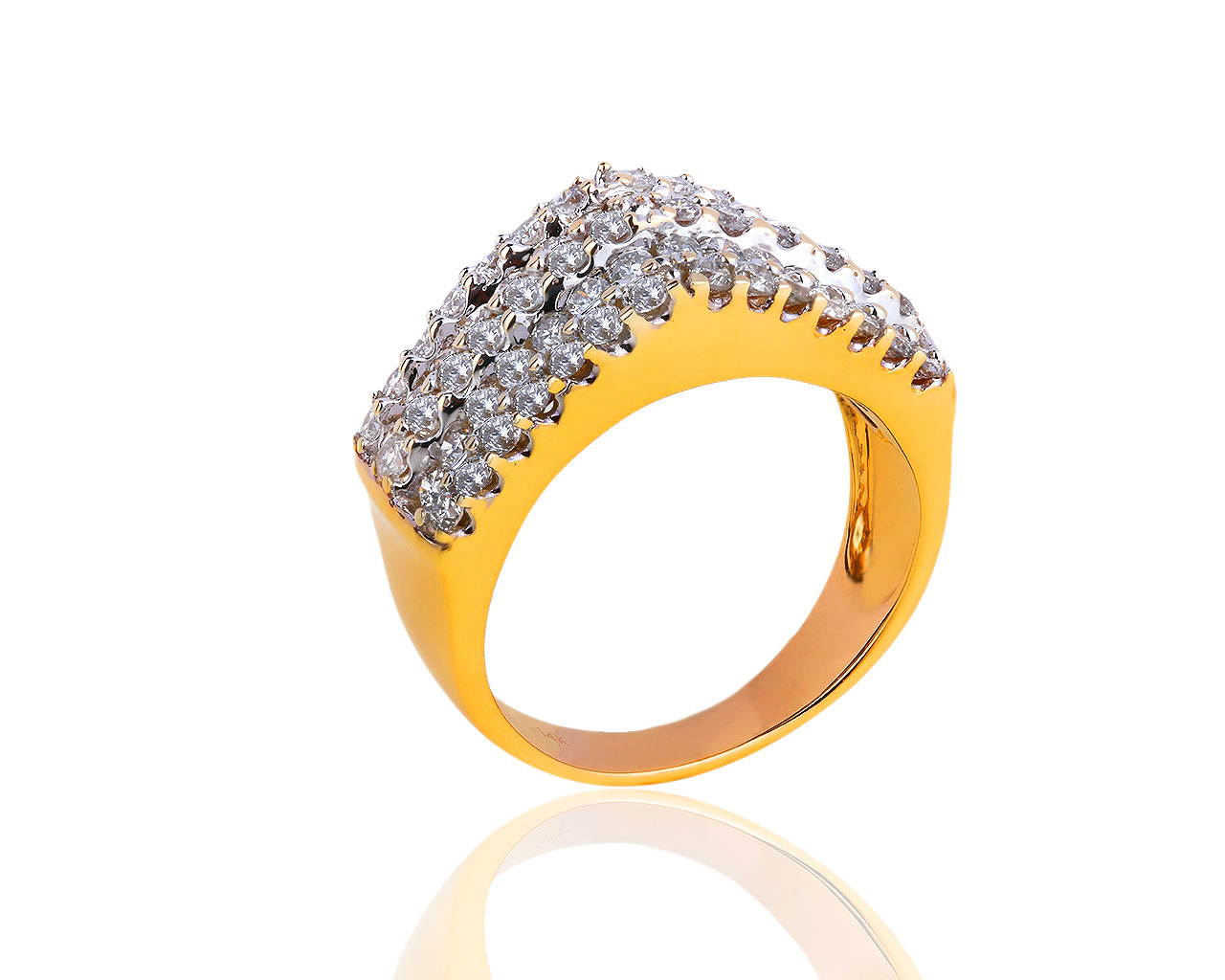 Восхитительное золотое кольцо с бриллиантами 1.85ct 210619/8