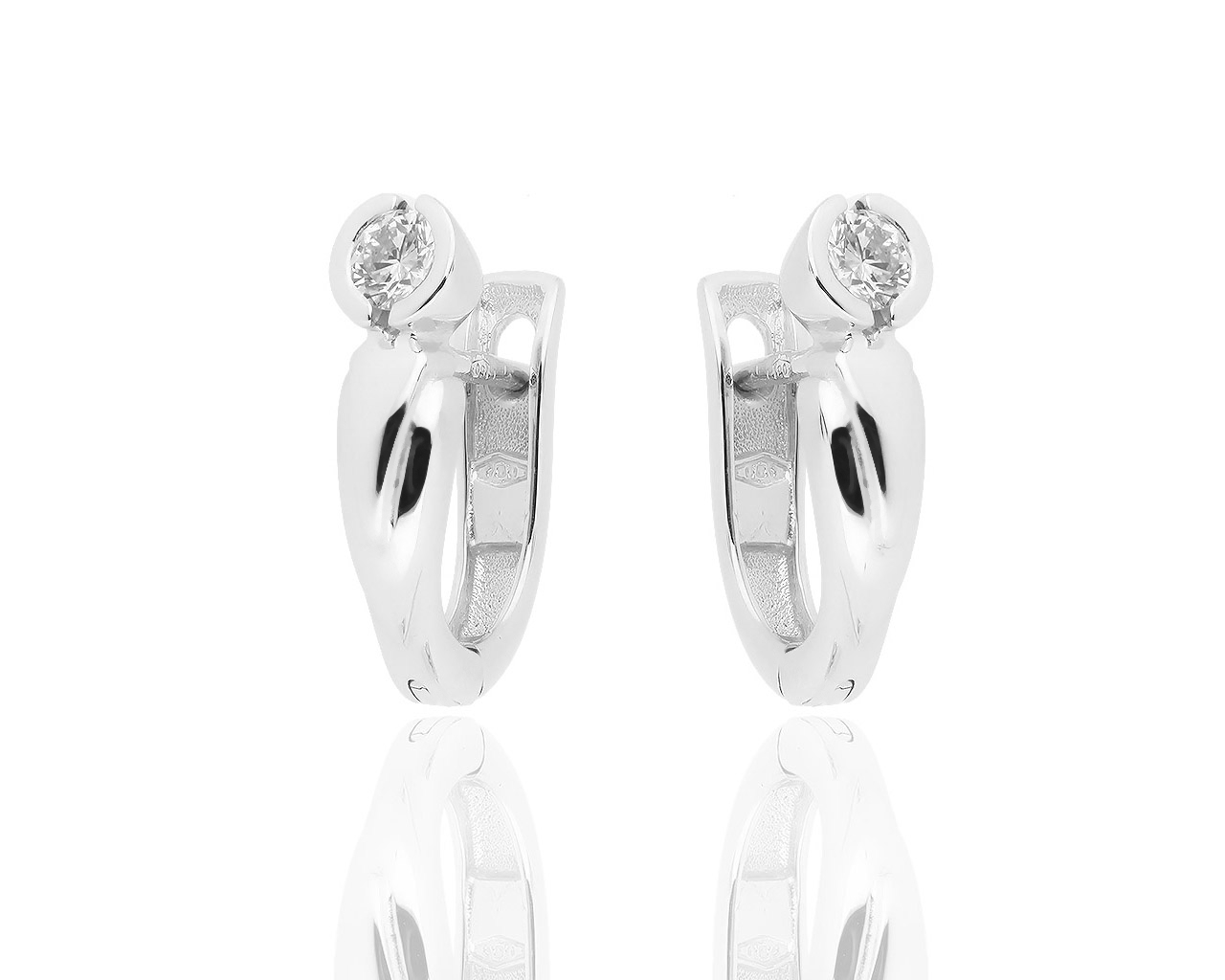 Итальянские золотые серьги с бриллиантами 0.45ct 271218/13